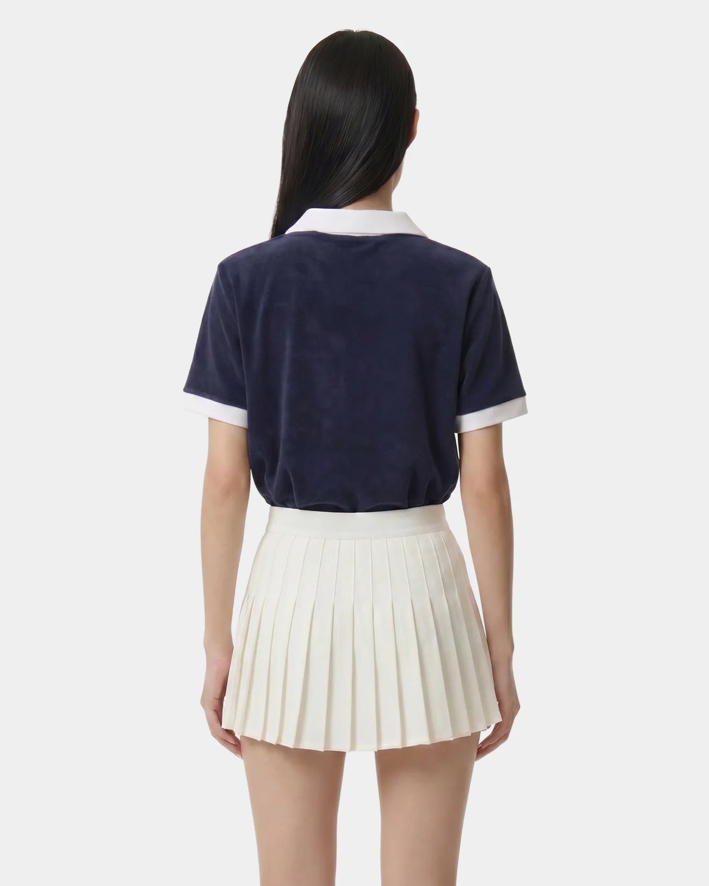 SIGNATURE LOGO TERRY POLO DARK NAVY/WHITE