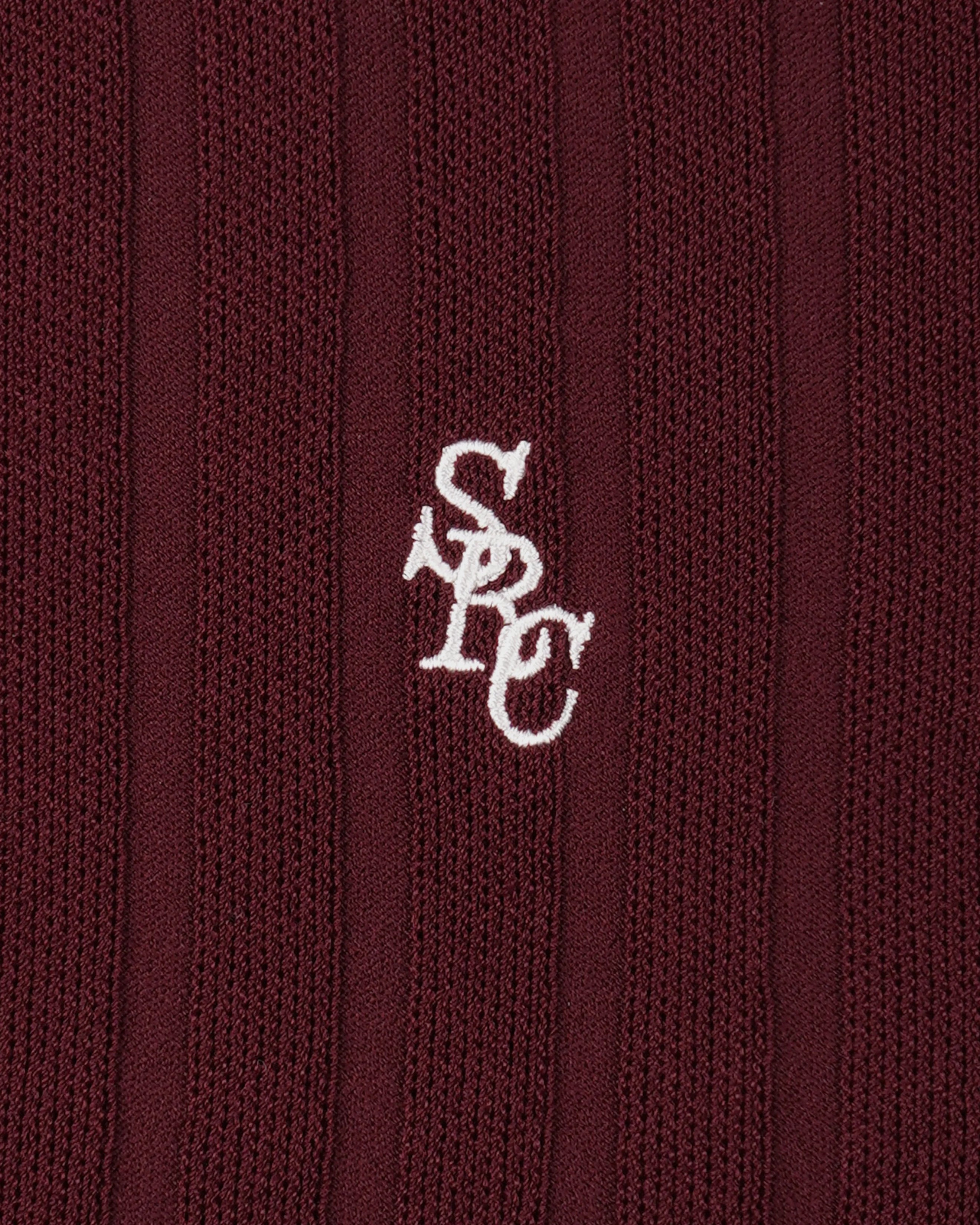 SRC RIBBED POLO -BORDEAUX