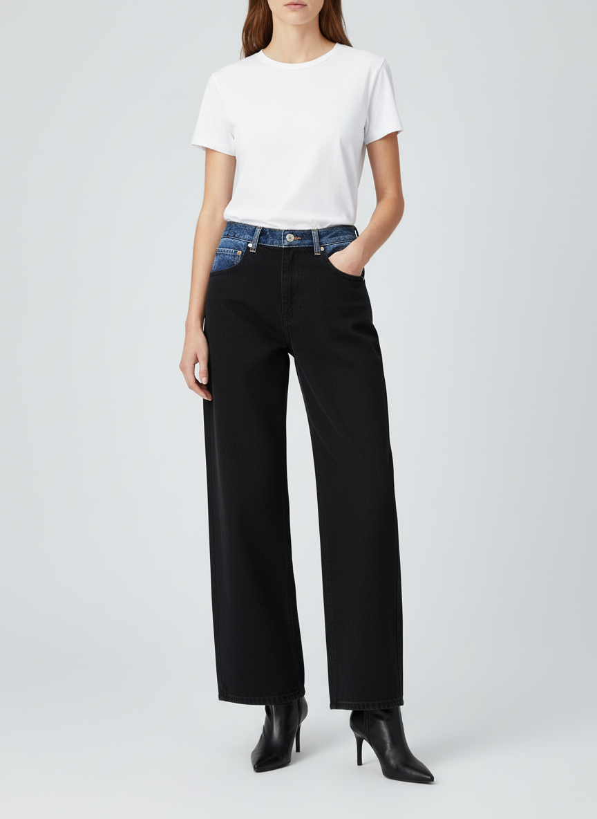 KAYLA CONTRAST DENIM