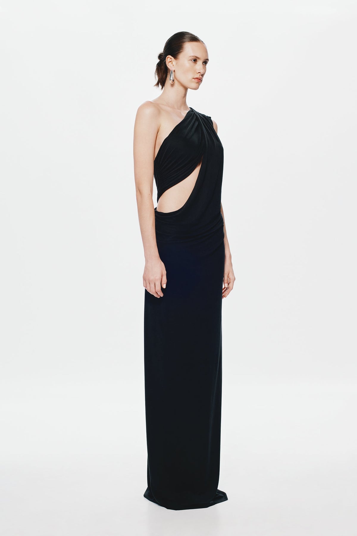 THE ‘SOLSTICE’ CUPRO DRESS BLACK