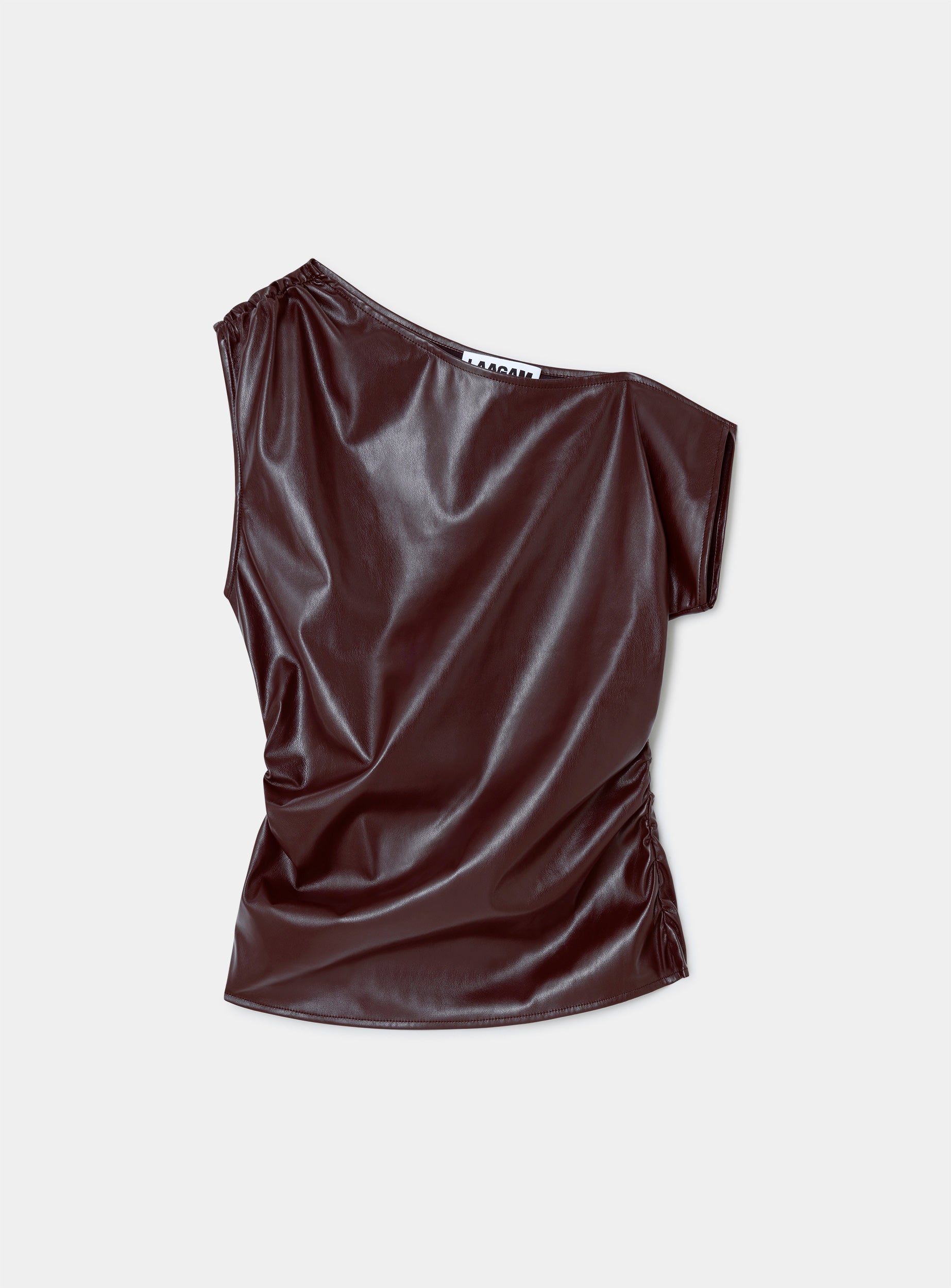 IVONE PLUM ASYMMETRIC TOP