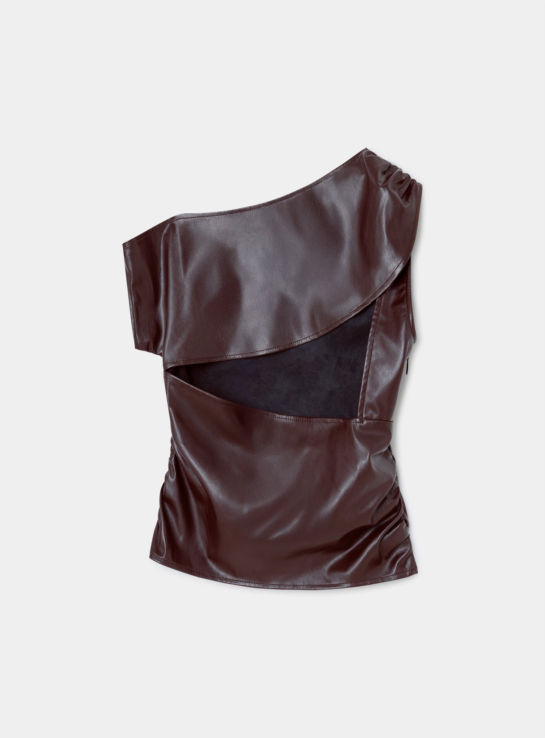IVONE PLUM ASYMMETRIC TOP