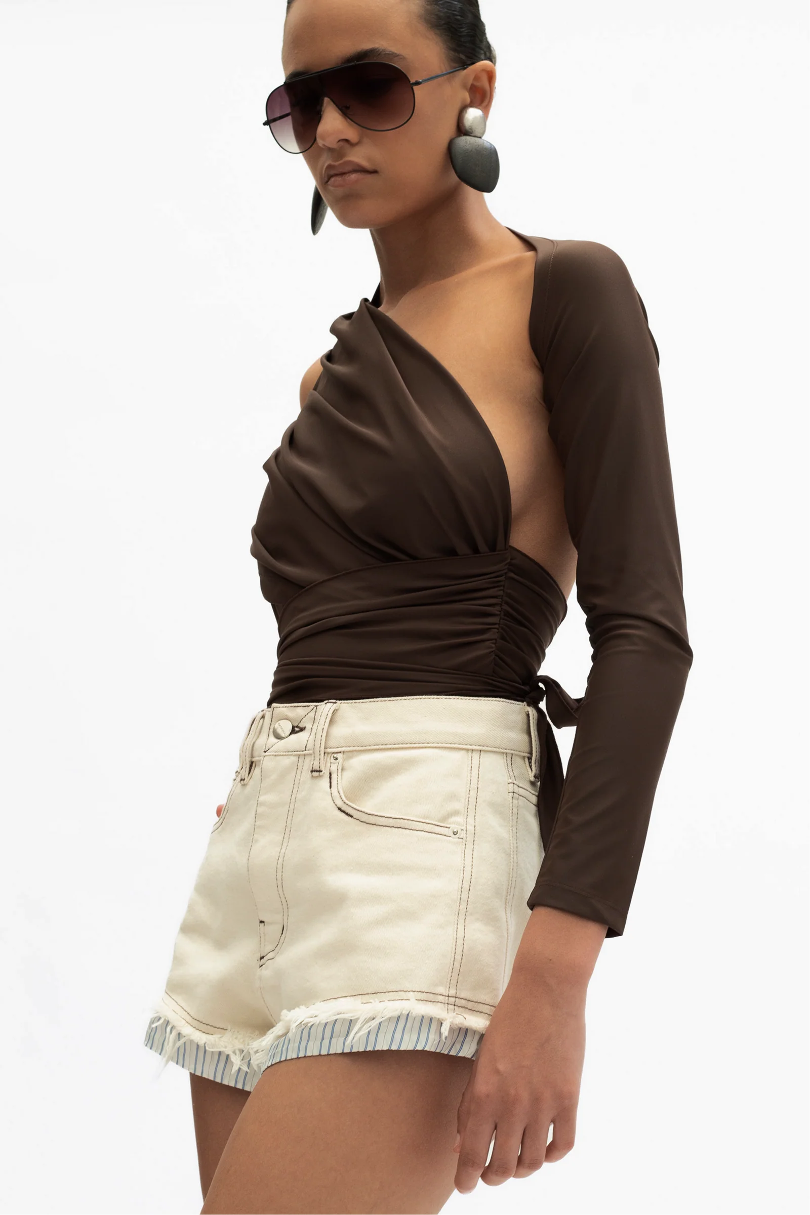 LA COSTEÑA SHORTS OFF WHITE