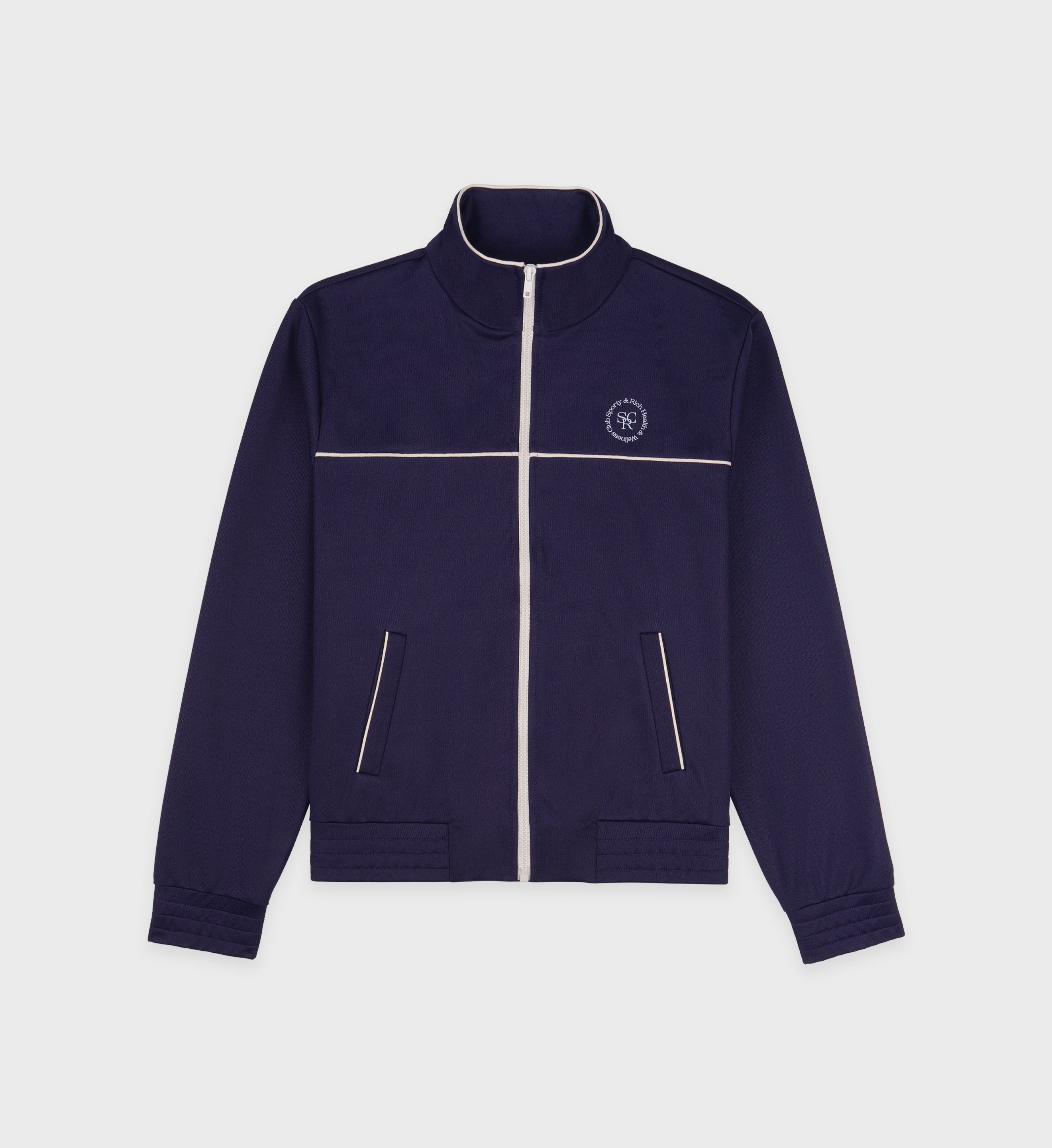 TRACK JACKET- NAVY/WHITE – Far off studio