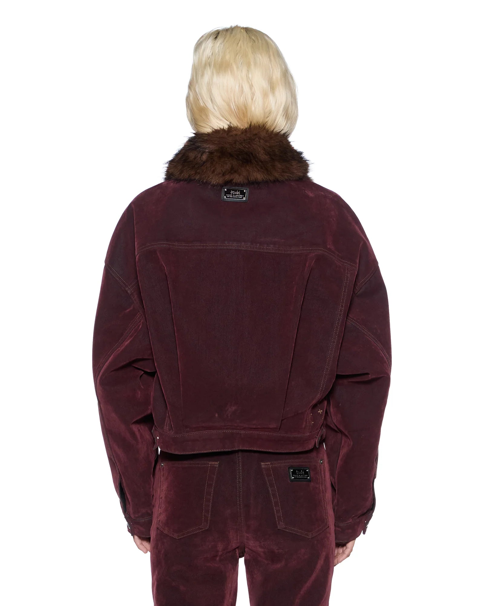RELAXED TRUCKER JACKET MERLOT