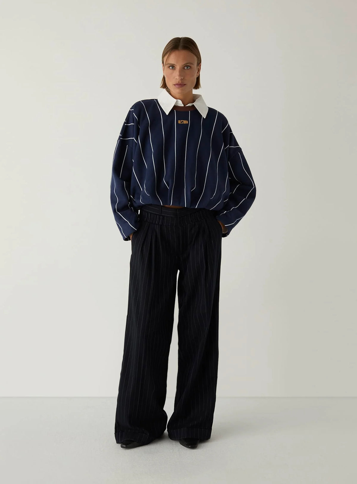 KELLY NAVY STRIPED SWEATSHIRT