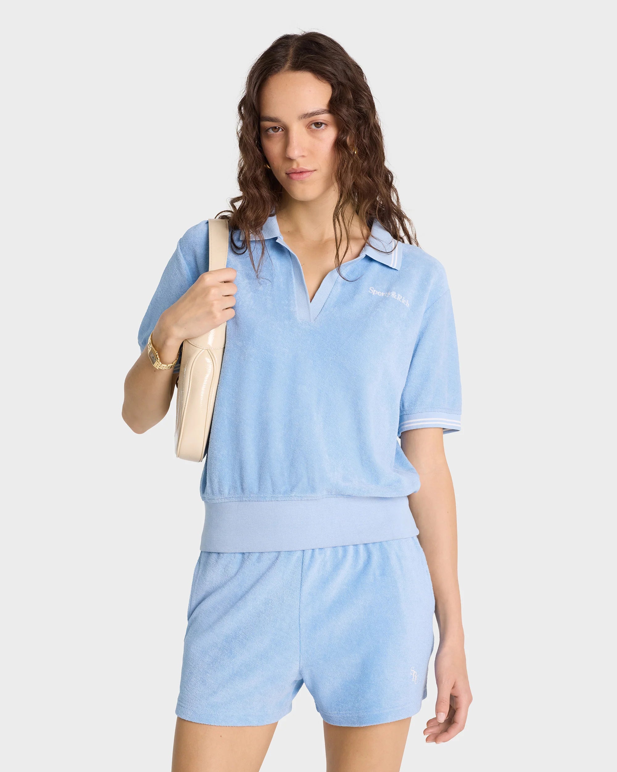 SRC TERRY SHORTS SKY BLUE/ WHITE