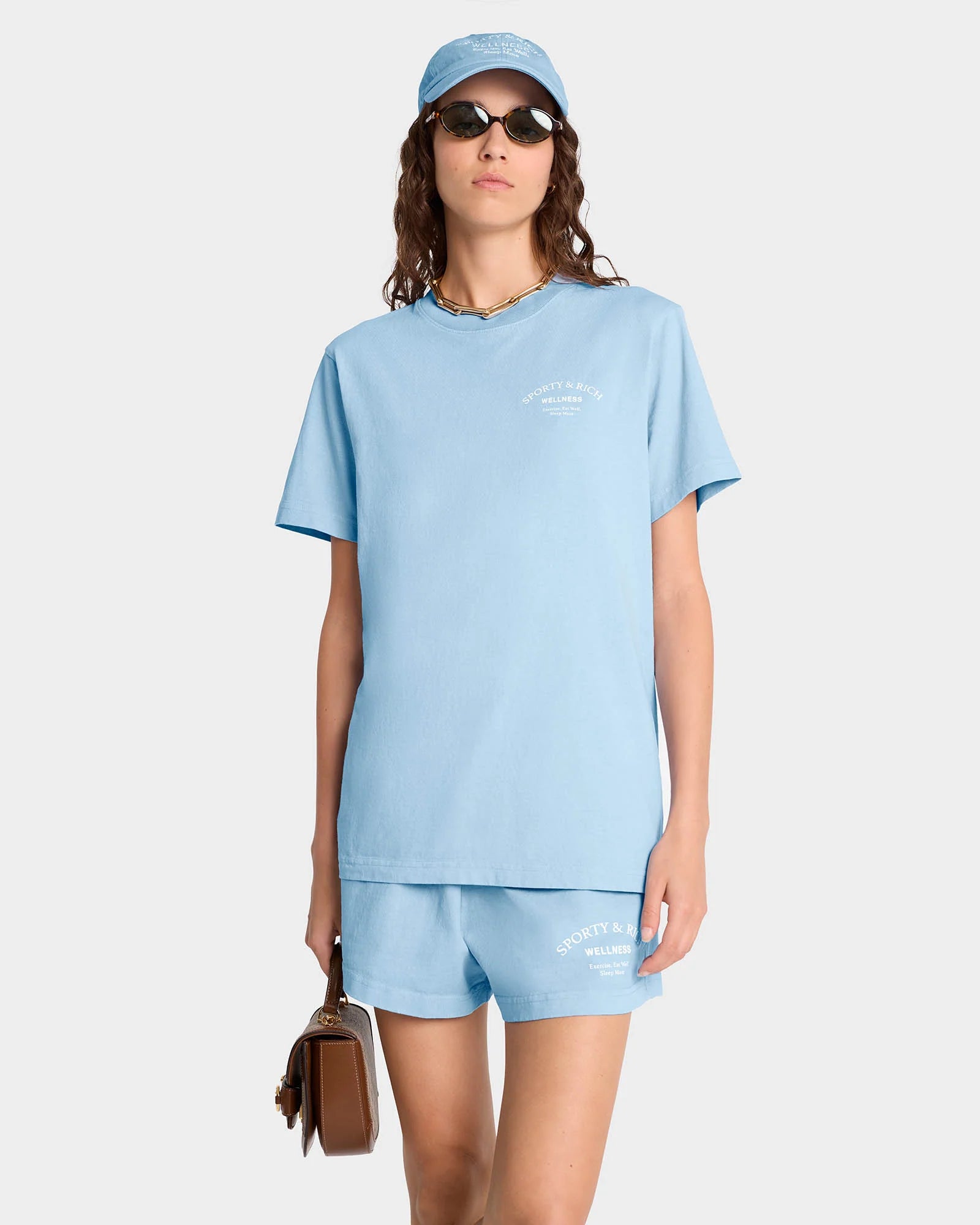 WELLNESS STUDIO T-SHIRT SKY BLUE/ WHITE