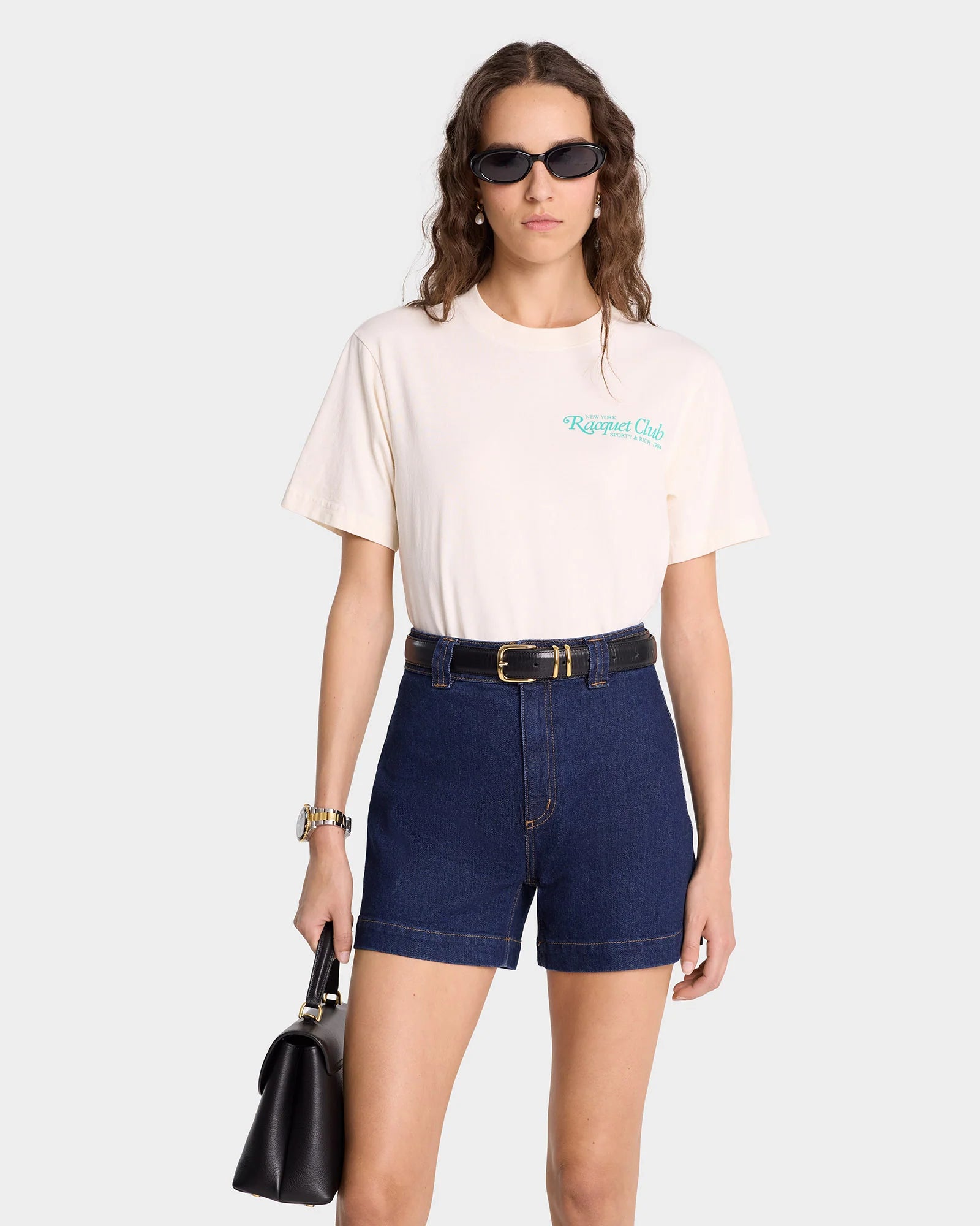94 RACQUET CLUB T-SHIRT COCONUT/CARIBBEAN