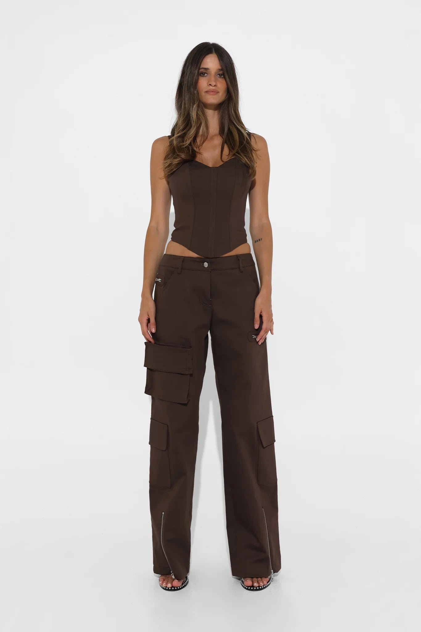 LUCIOUS PANTS IN CHOCOLATE