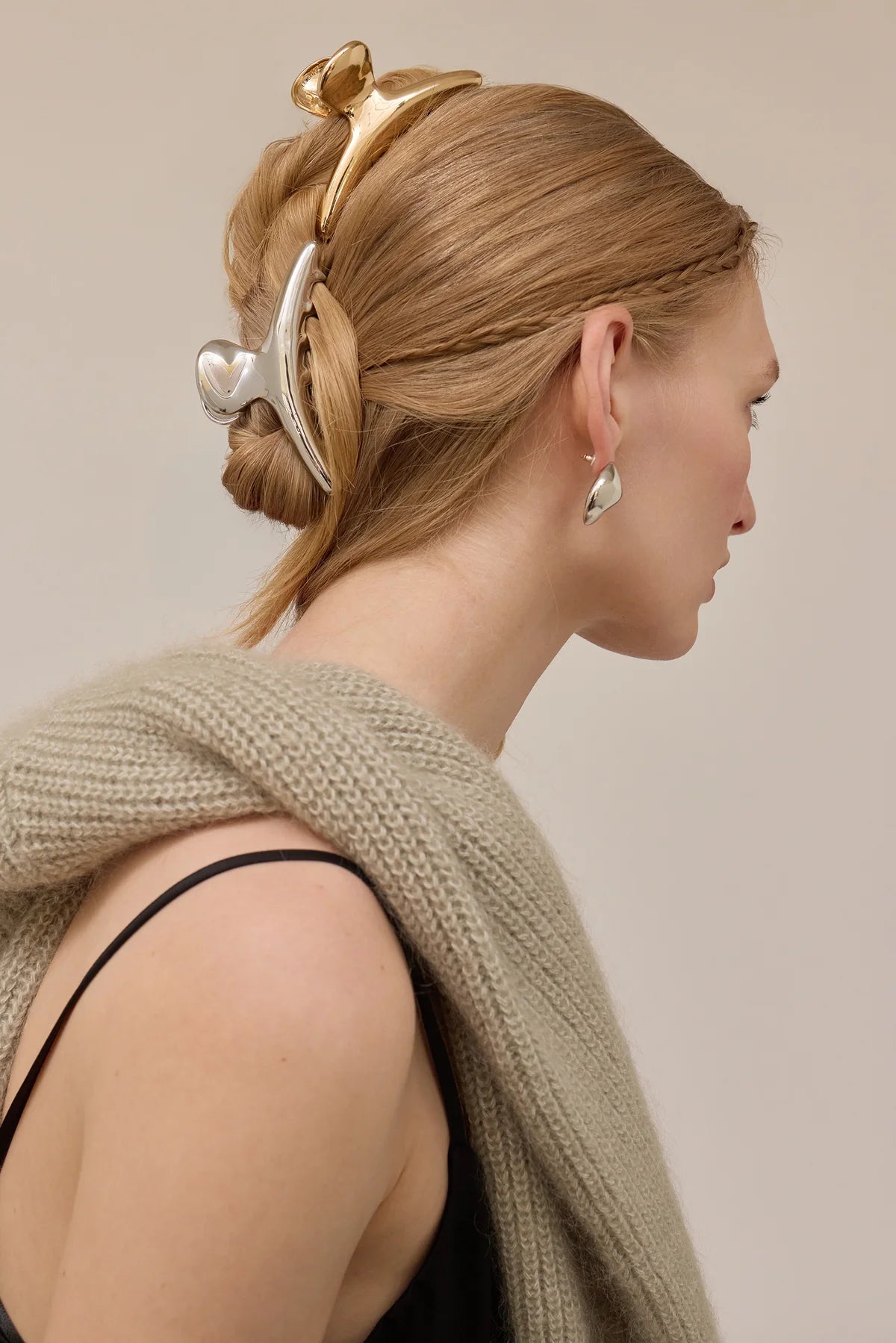 TASHA CLAW CLIP - RHODIUM