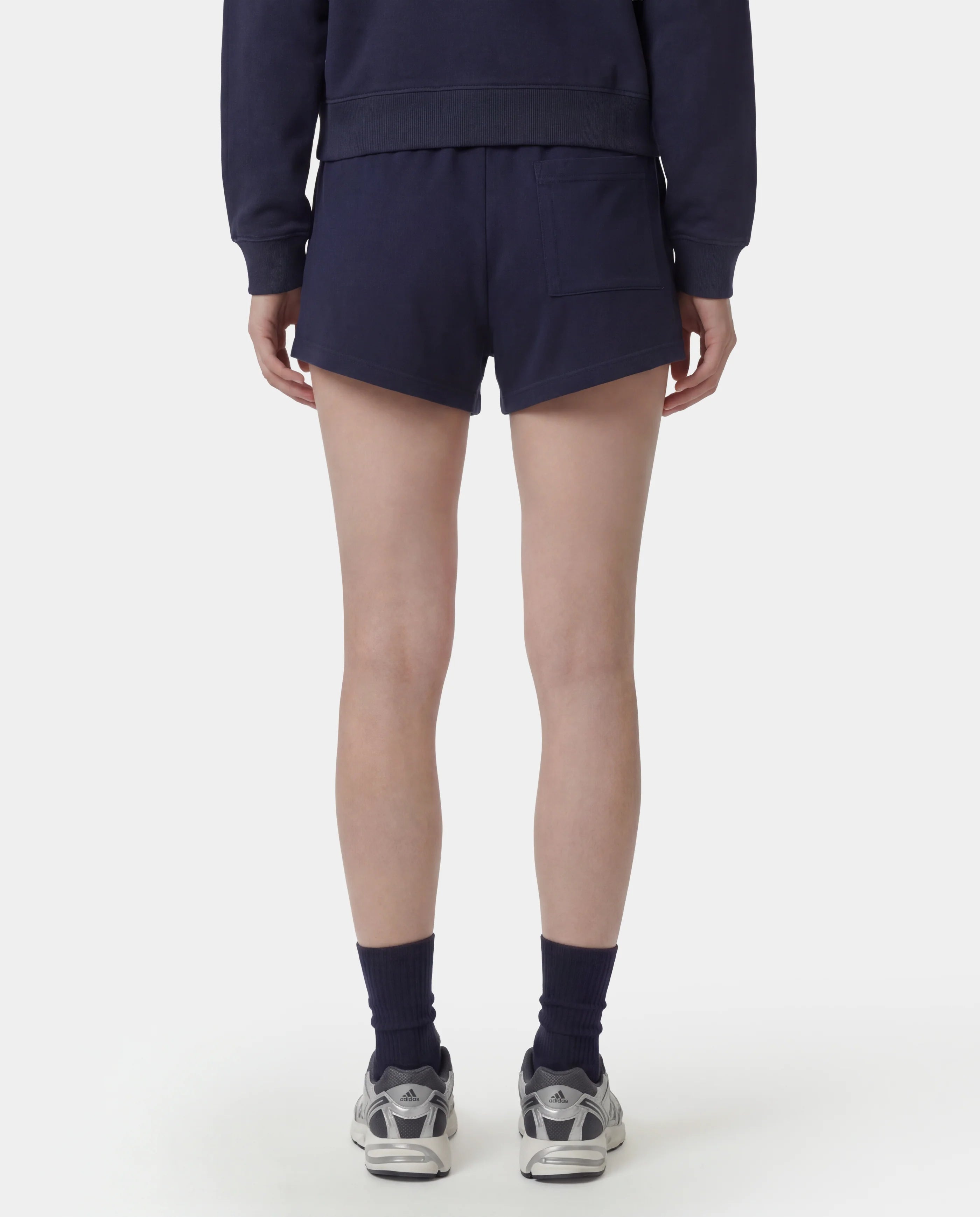 NY CREST EMBROIDERED DISCO SHORT - NAVY