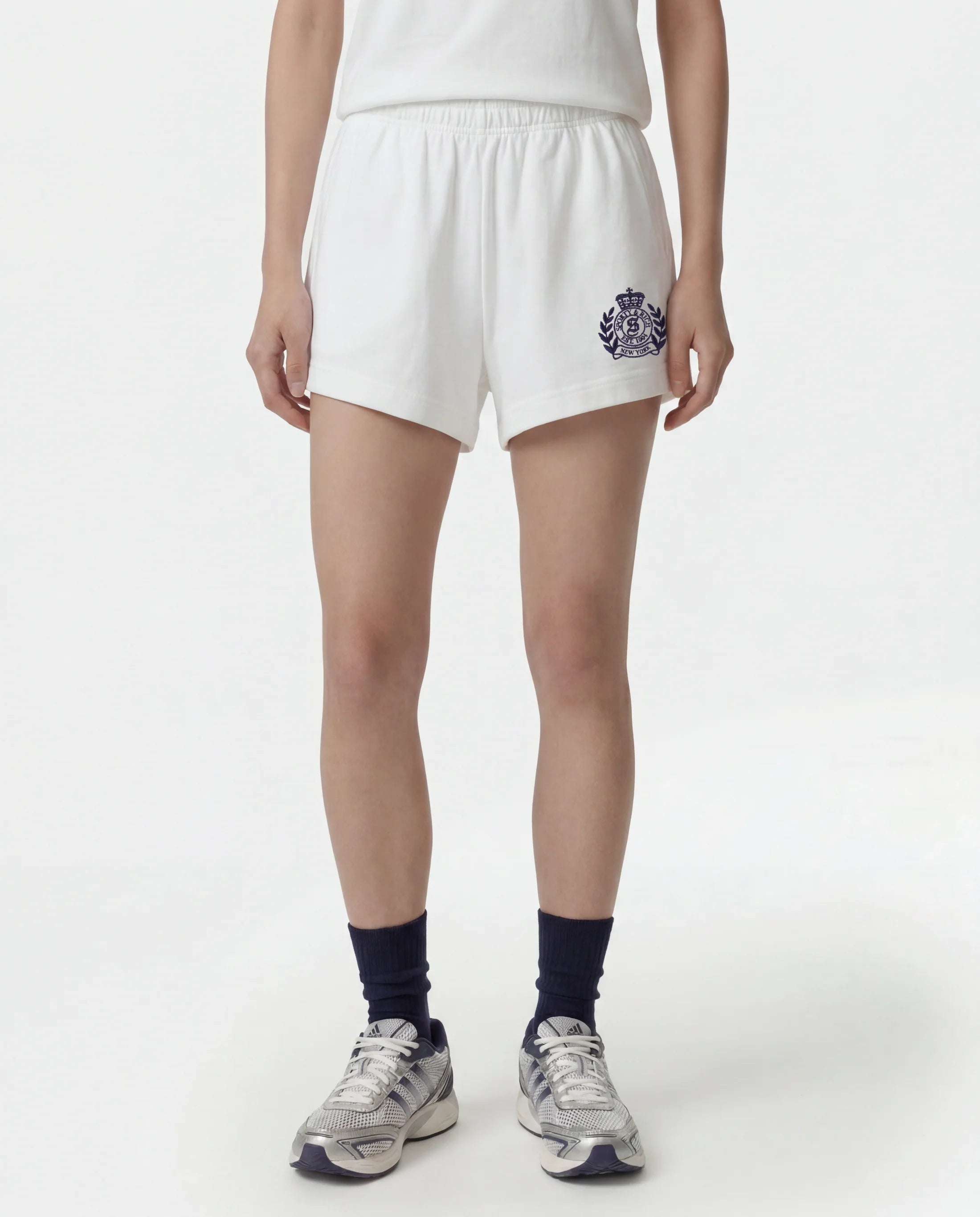NY CREST EMBROIDERED DISCO SHORT