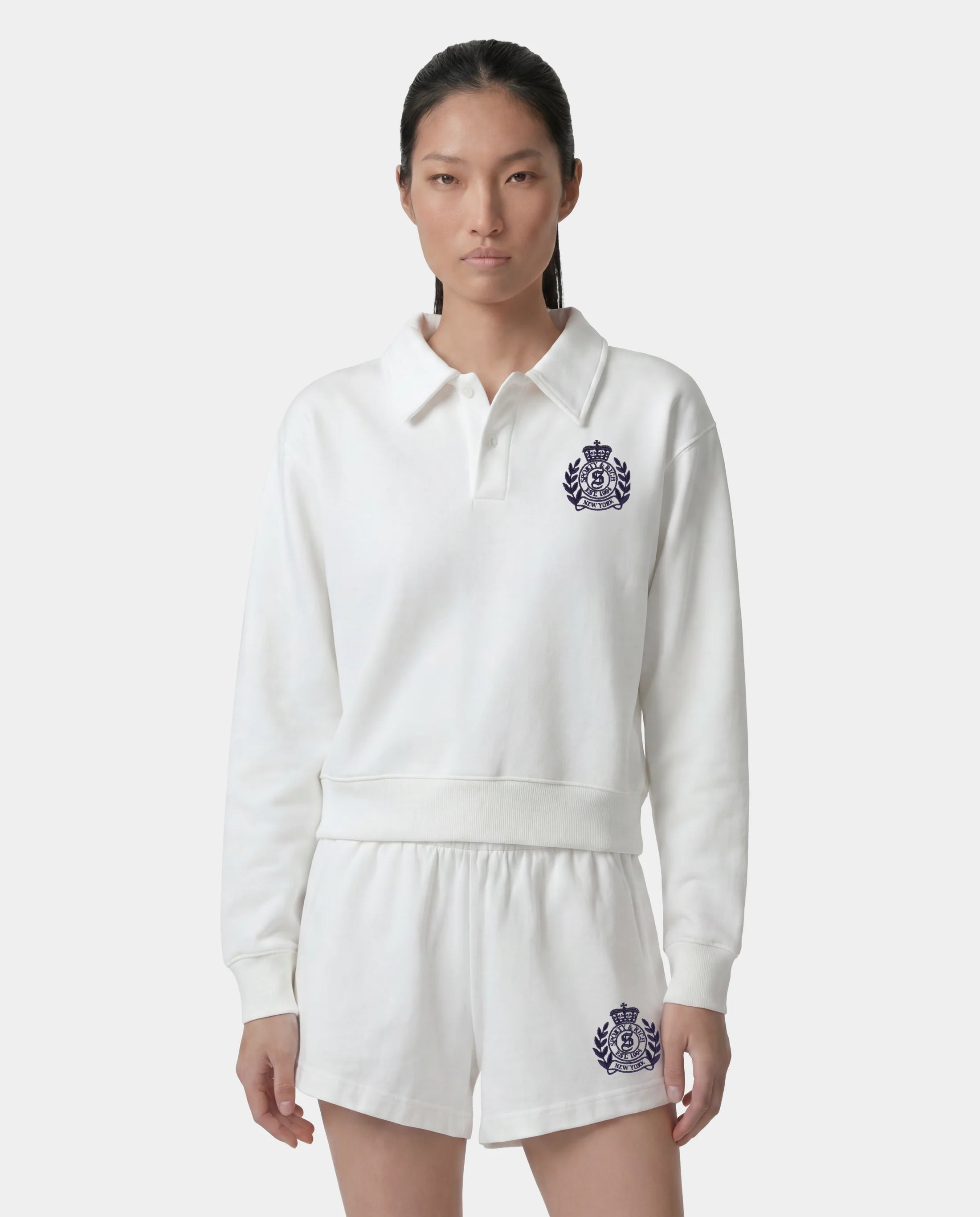 NY CREST EMBROIDERED DISCO SHORT
