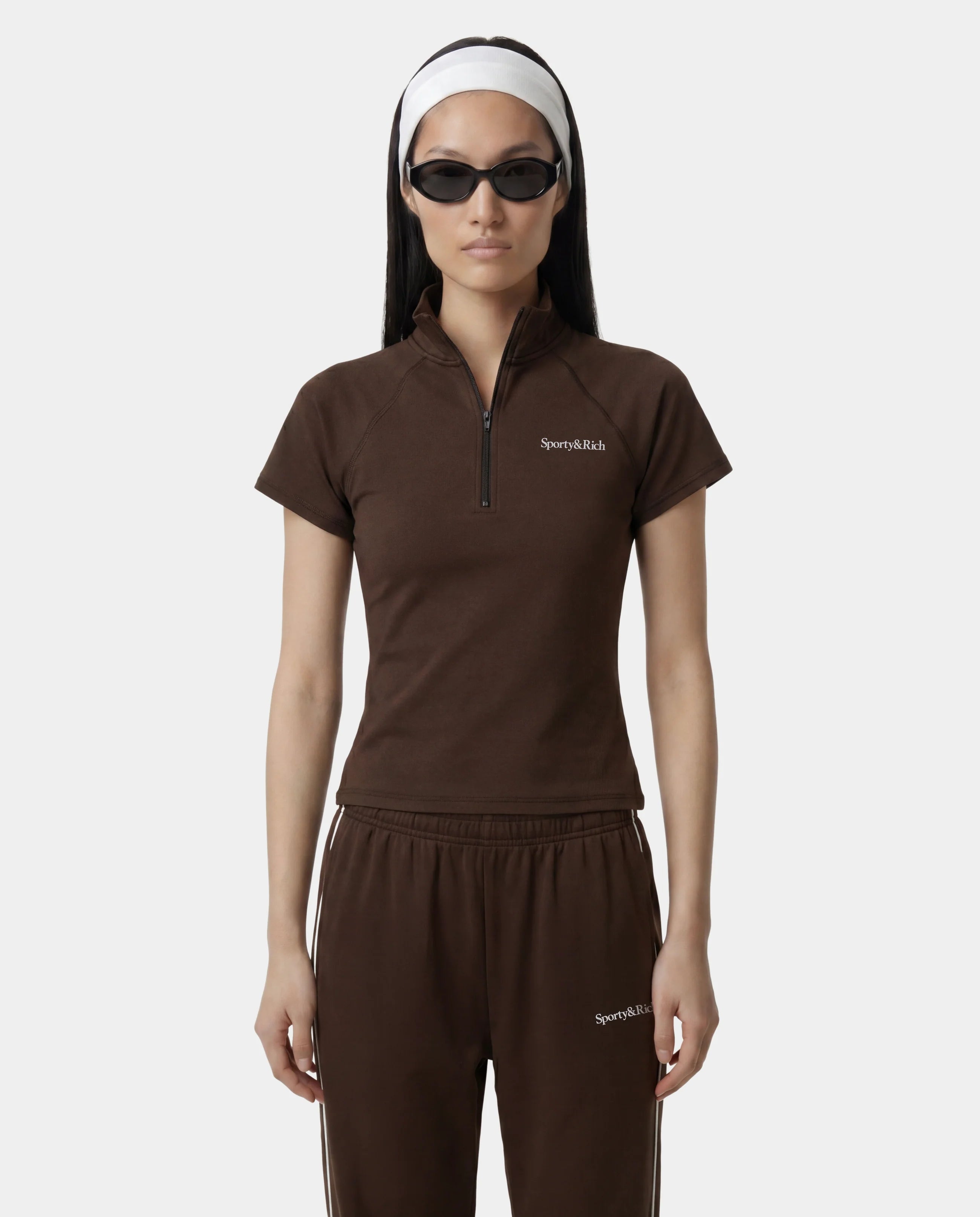 SERIF LOGO SS SPORTS QUARTER ZIP - CIOCO