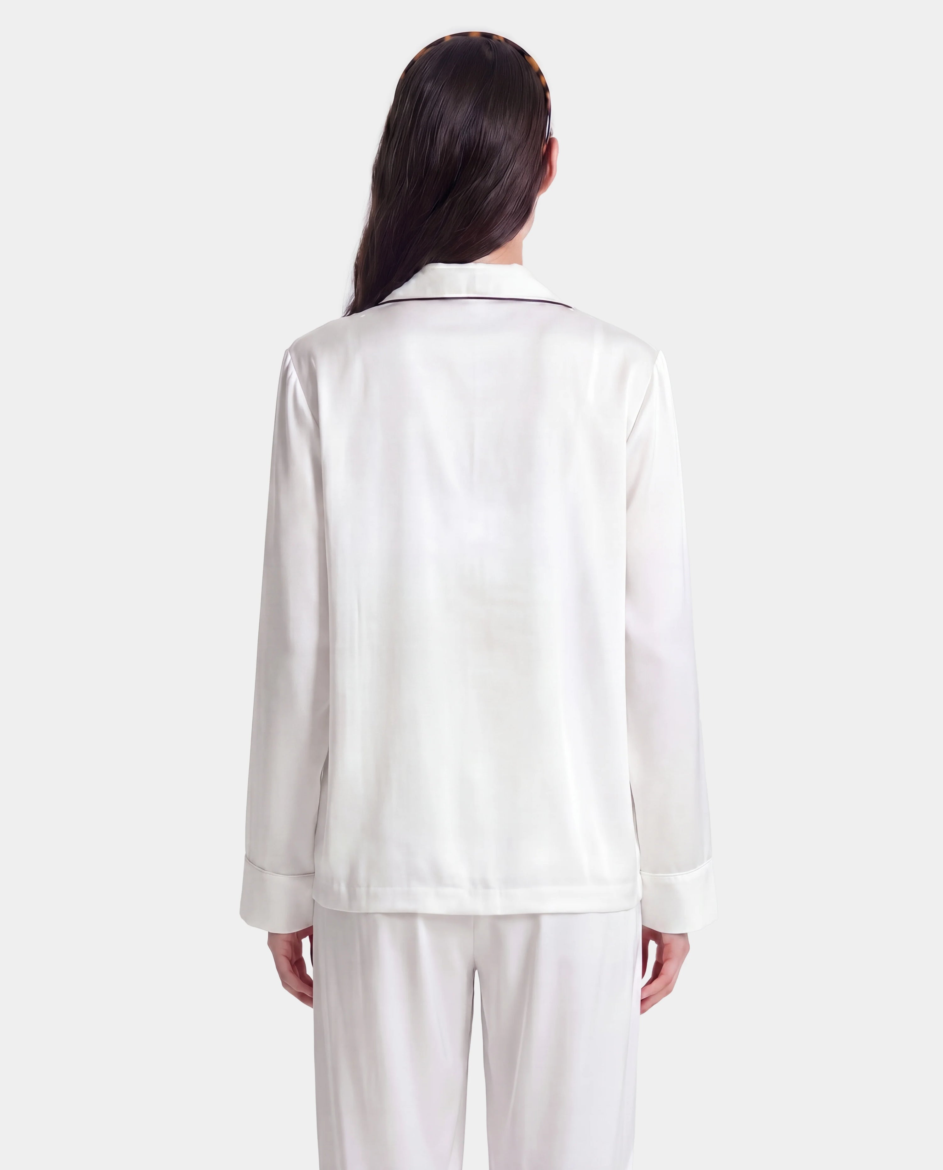 SIGNATURE NY PYJAMA SHIRT WHITE