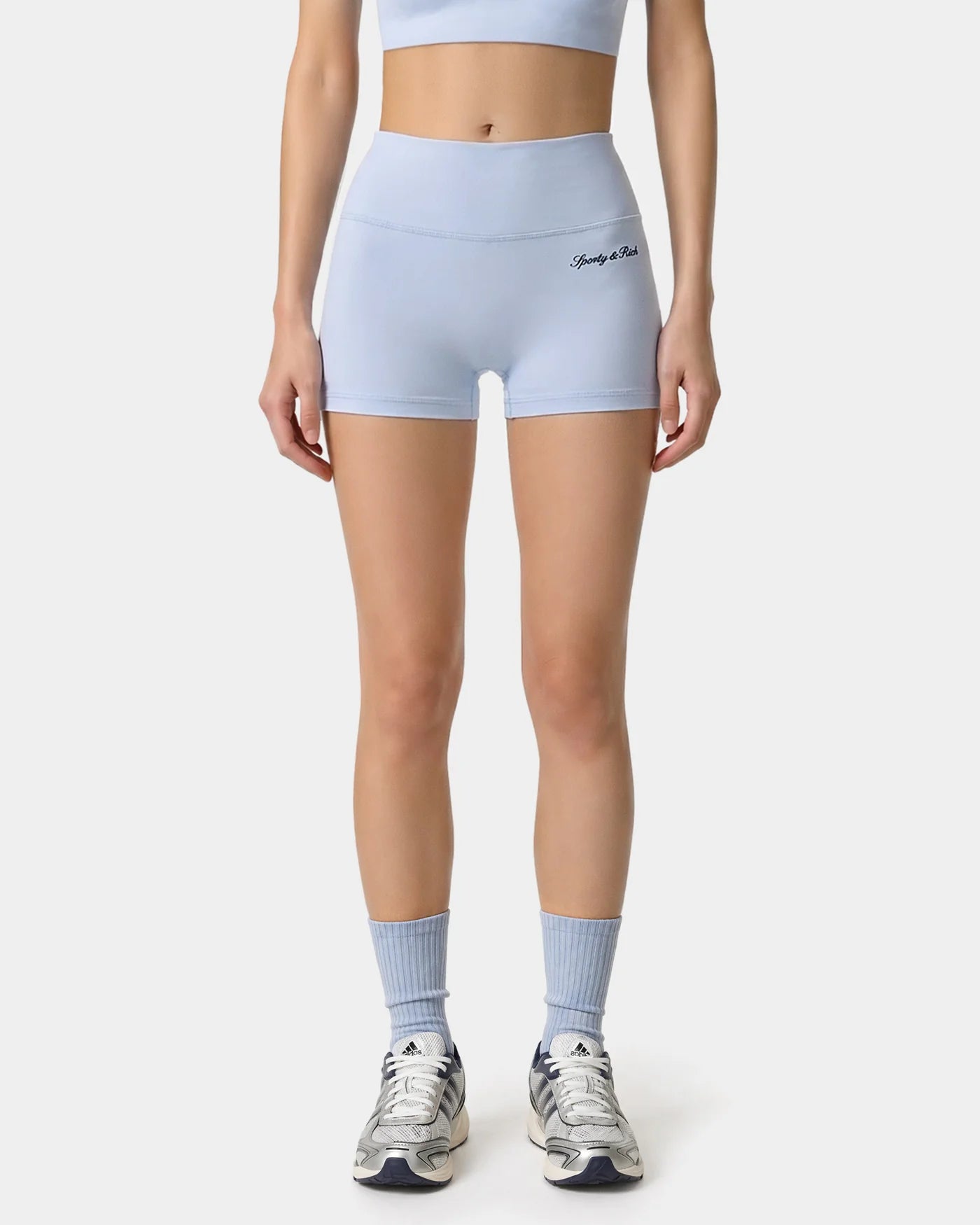 SIGNATURE LOGO MINI BIKER SHORT CIEL