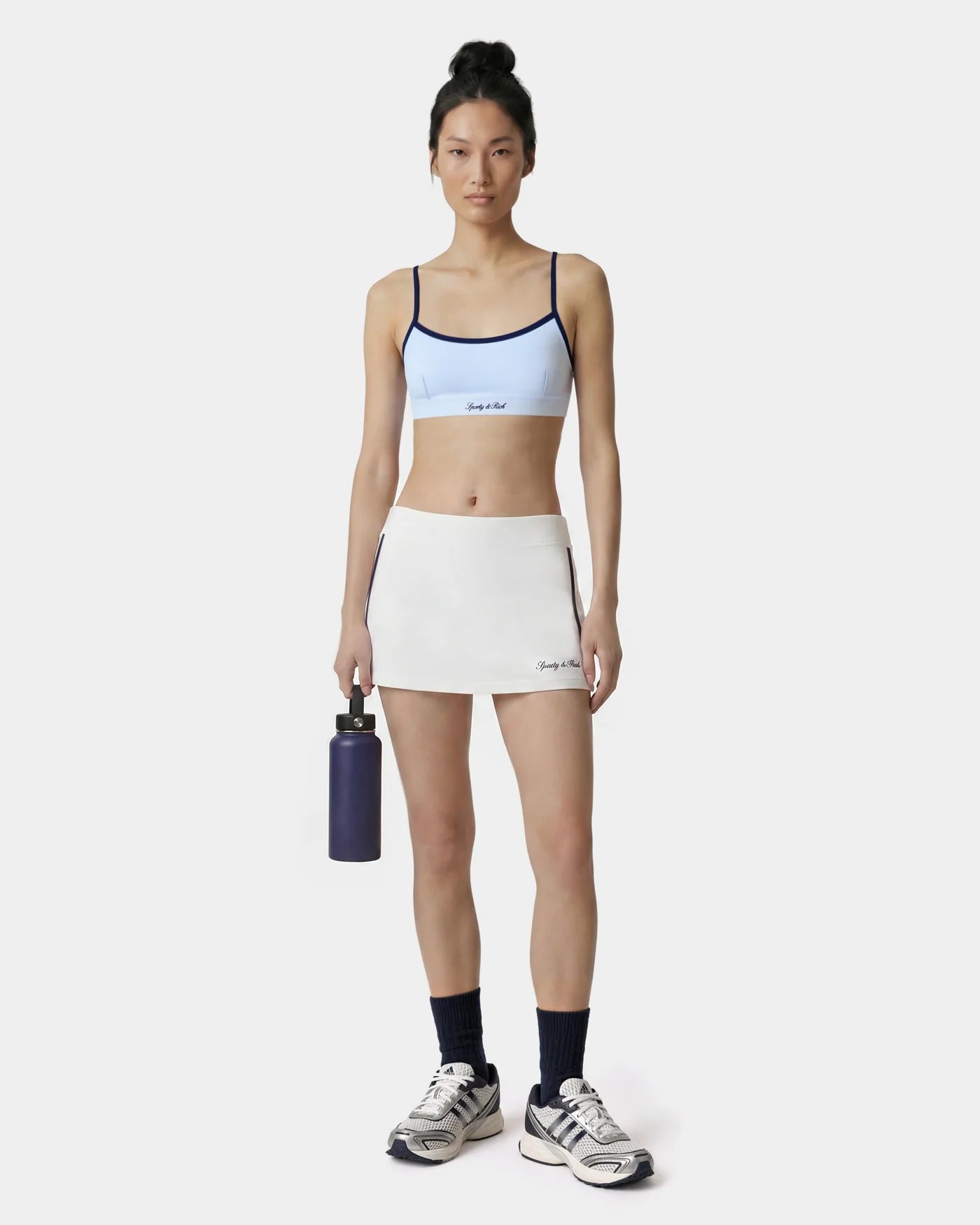 SIGNATURE LOGO ATHLETIC BRA CIEL/DARK NAVY