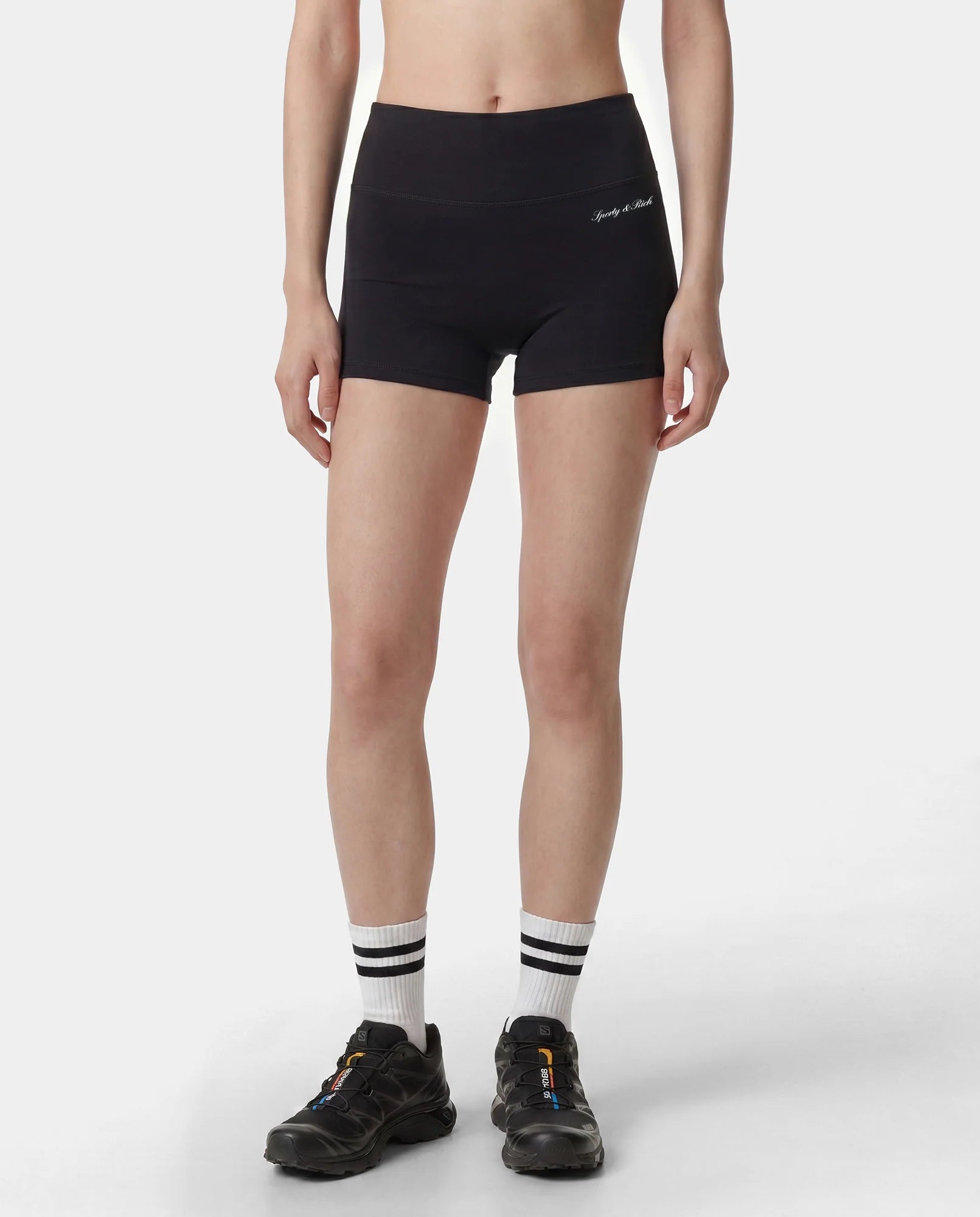 SIGNATURE LOGO MINI BIKER SHORT BLACK