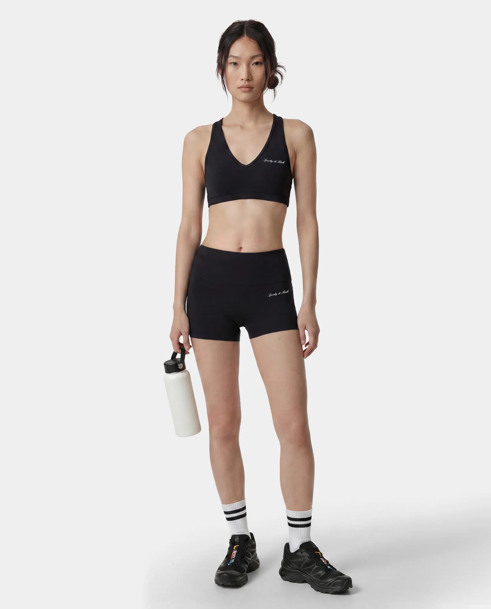 SIGNATURE LOGO MINI BIKER SHORT BLACK
