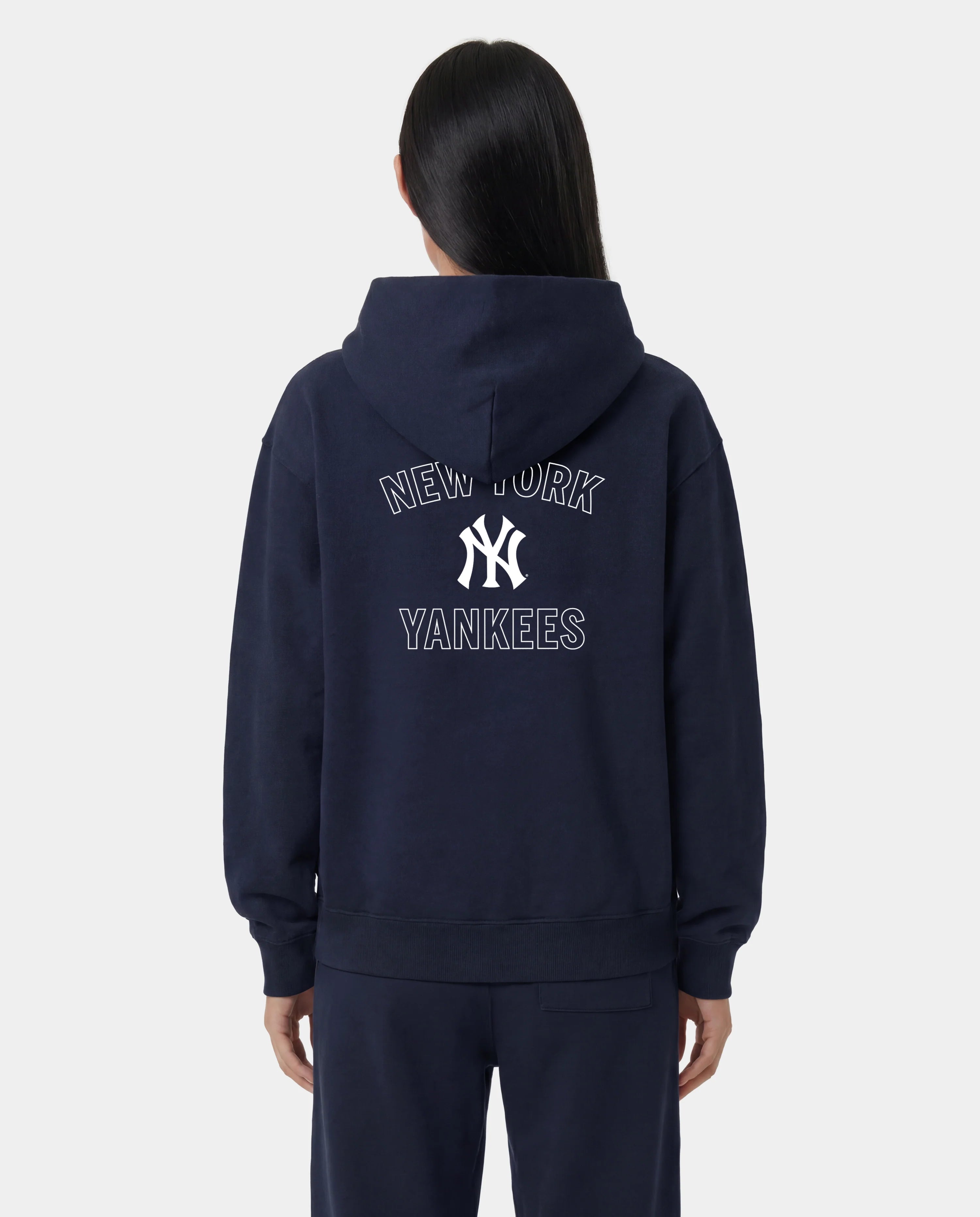 YANKEES CURVE HOODIE IN DARK NAVY
