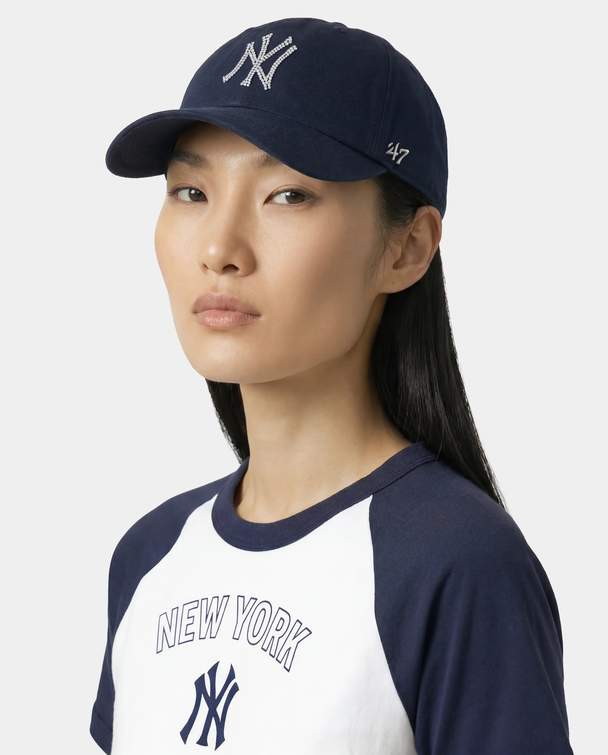 YANKEES KRYSTAL HAT IN DARK NAVY/WHITE