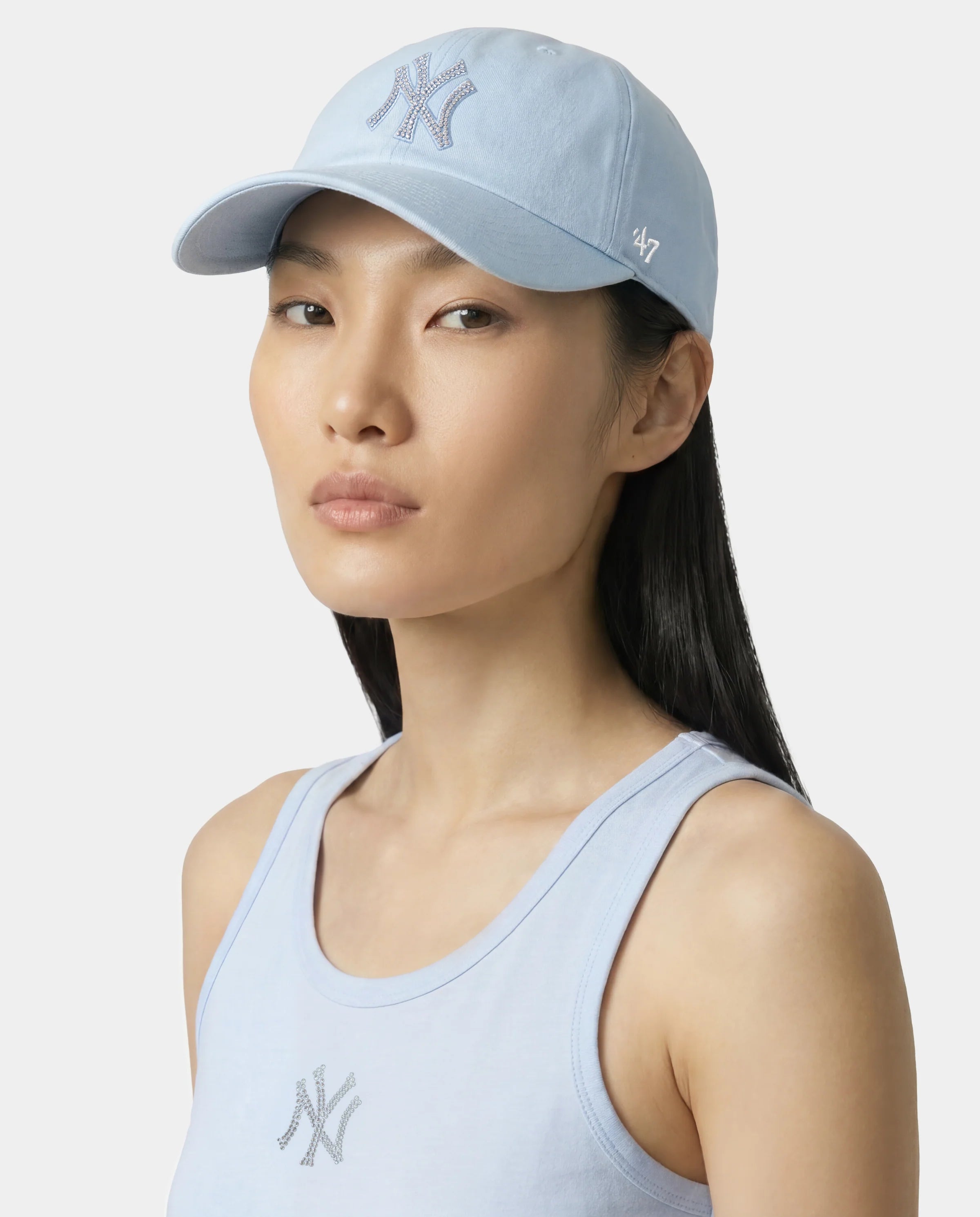 YANKEES KRYSTAL HAT IN CIEL/WHITE