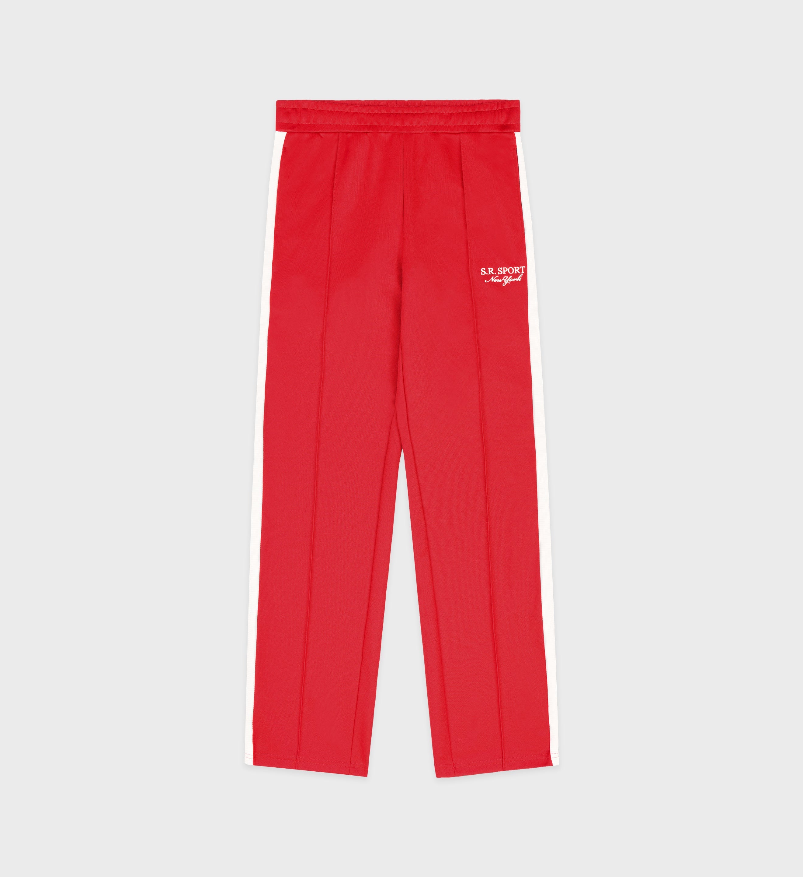 SR SPORT TRACK PANTS- RED/WHITE