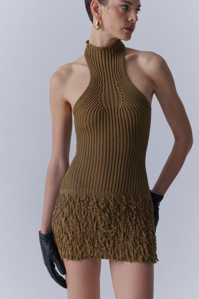 LA PANA DRESS IN KHAKI