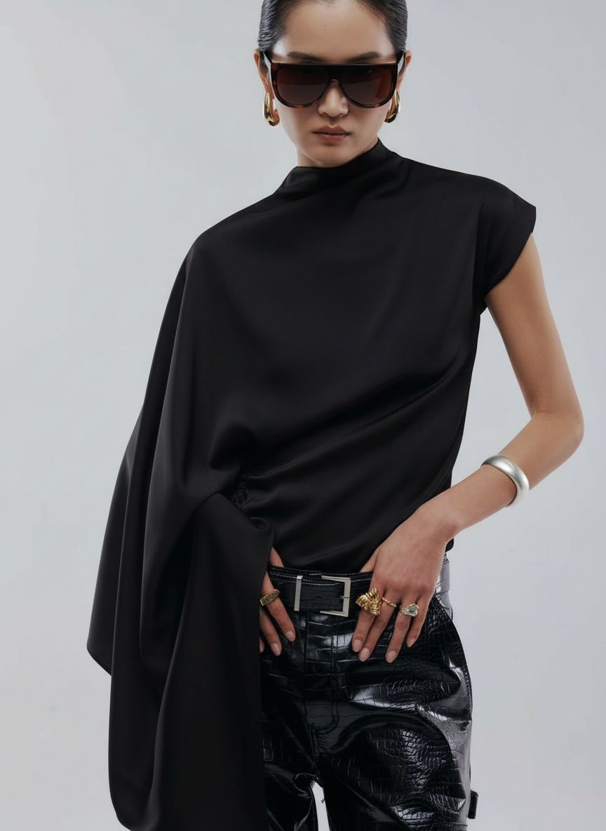 LUPE TOP IN BLACK