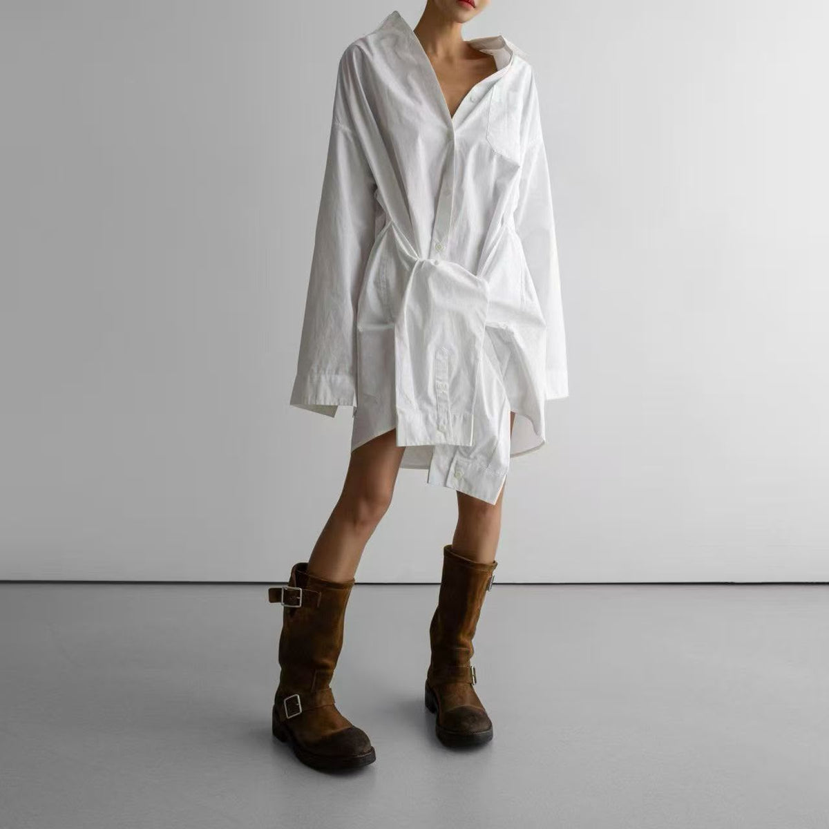 BEBA DRESS SHIRT IN WHITE