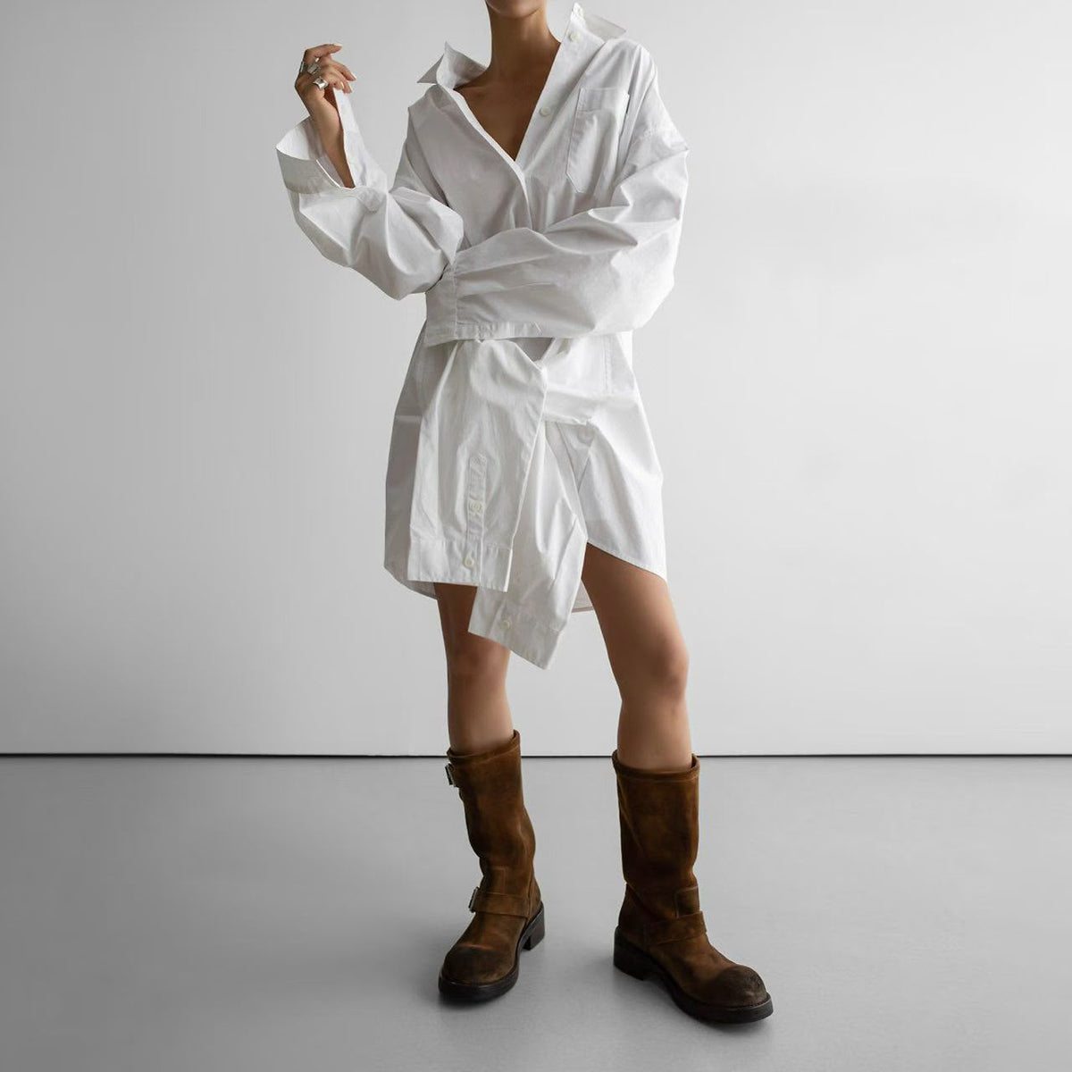 BEBA DRESS SHIRT IN WHITE