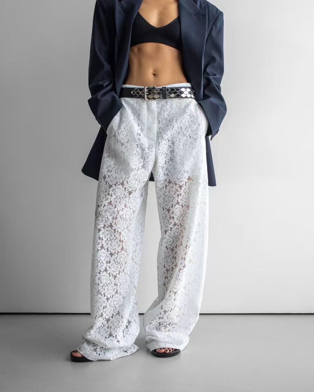 ALF LACE PANTS IN WHITE