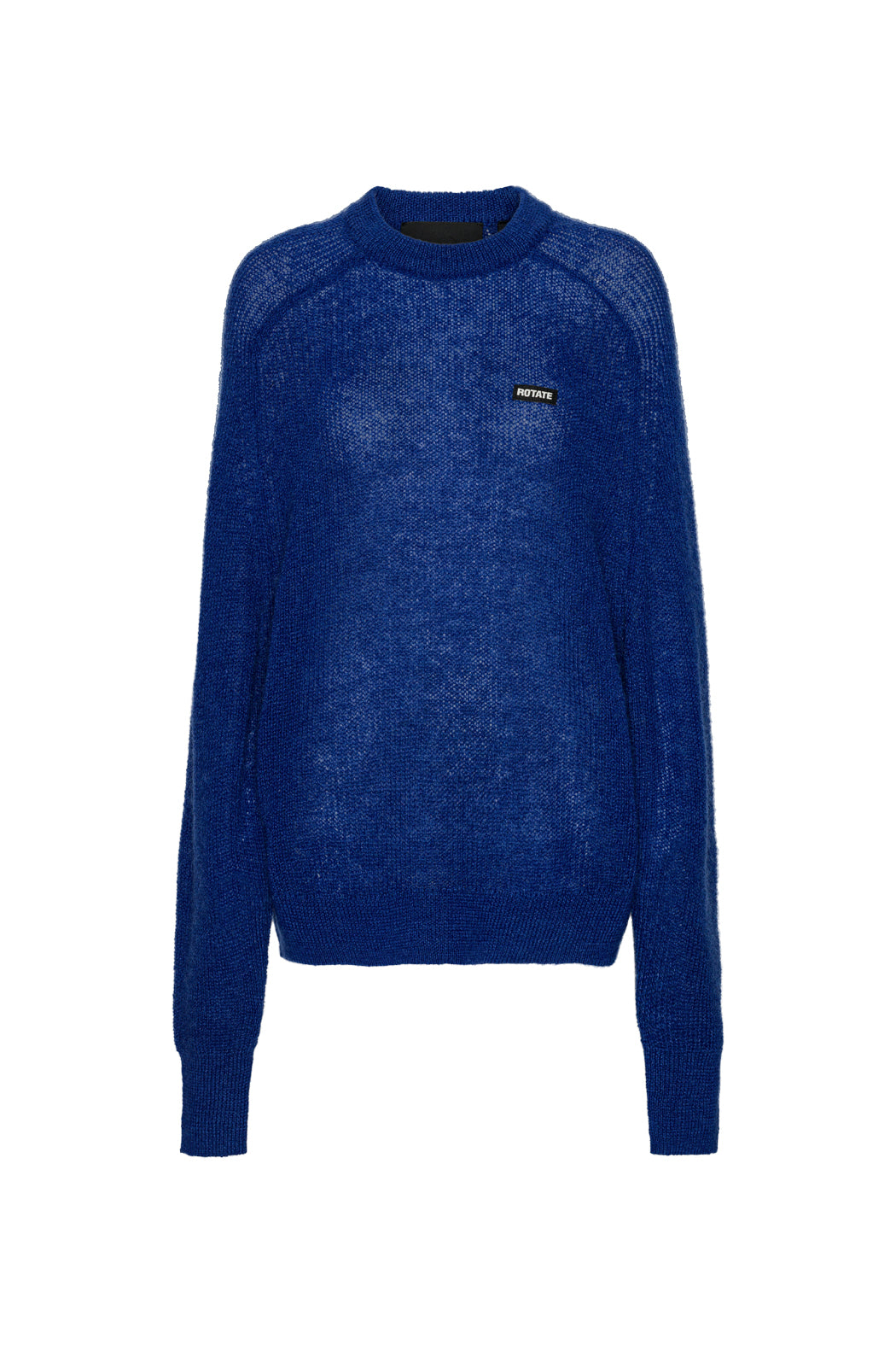 LIGHT KNIT LOGO SWEATER IN MAZARINE BLUE