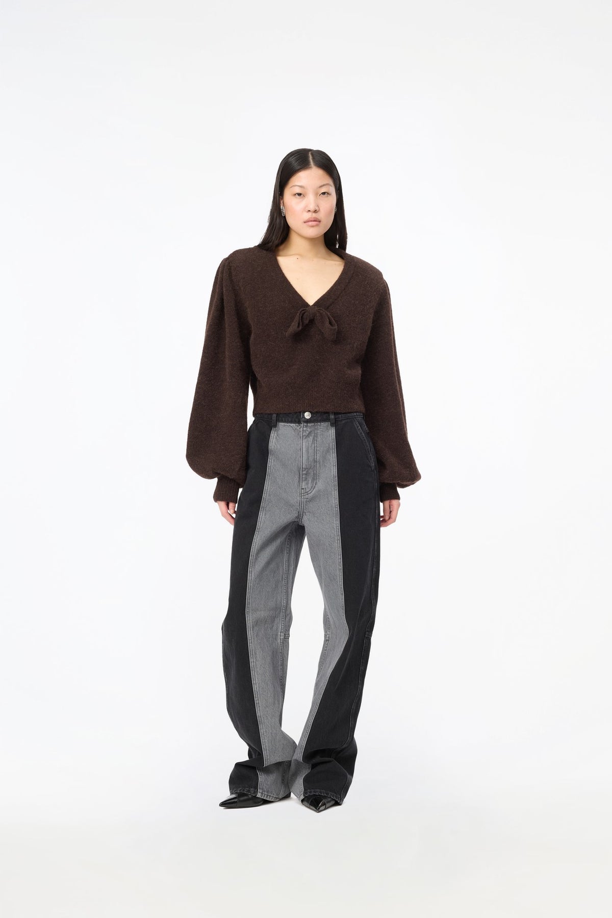 COCOON DENIM PANTS DARK GREY DENIM