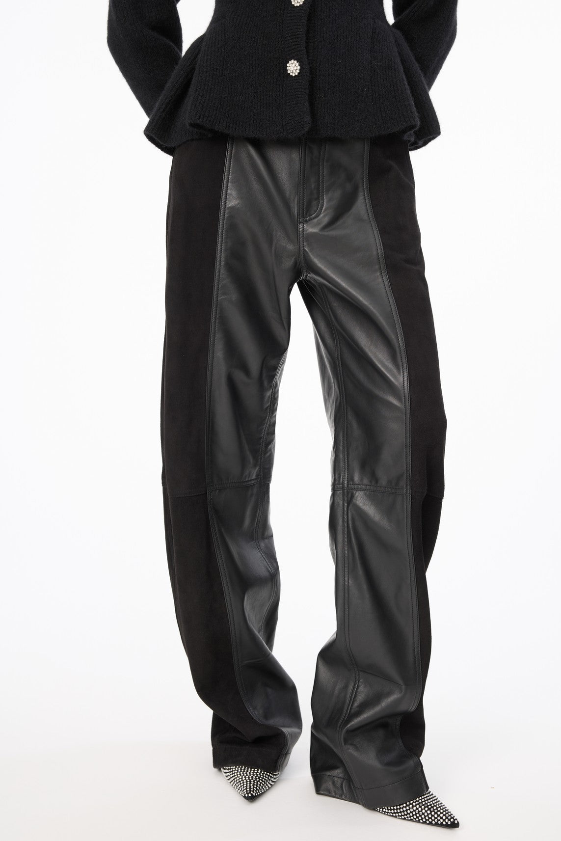 WIDE STRAIGHT PANTS BLACK