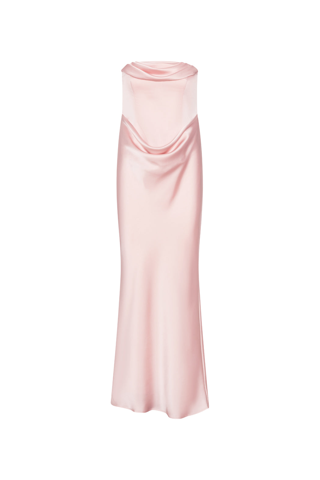 CORSAGE LONG DRESS BLUSHING BRIDE
