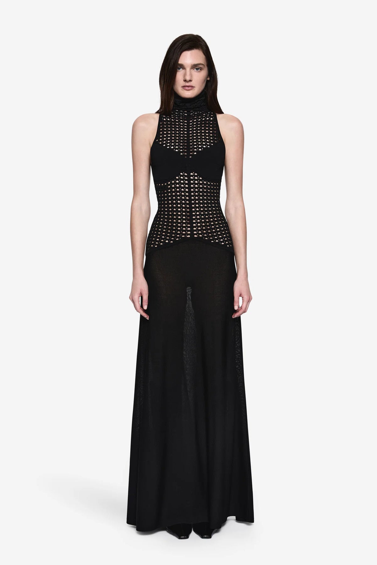 GOYA KNIT DRESS IN BLACK