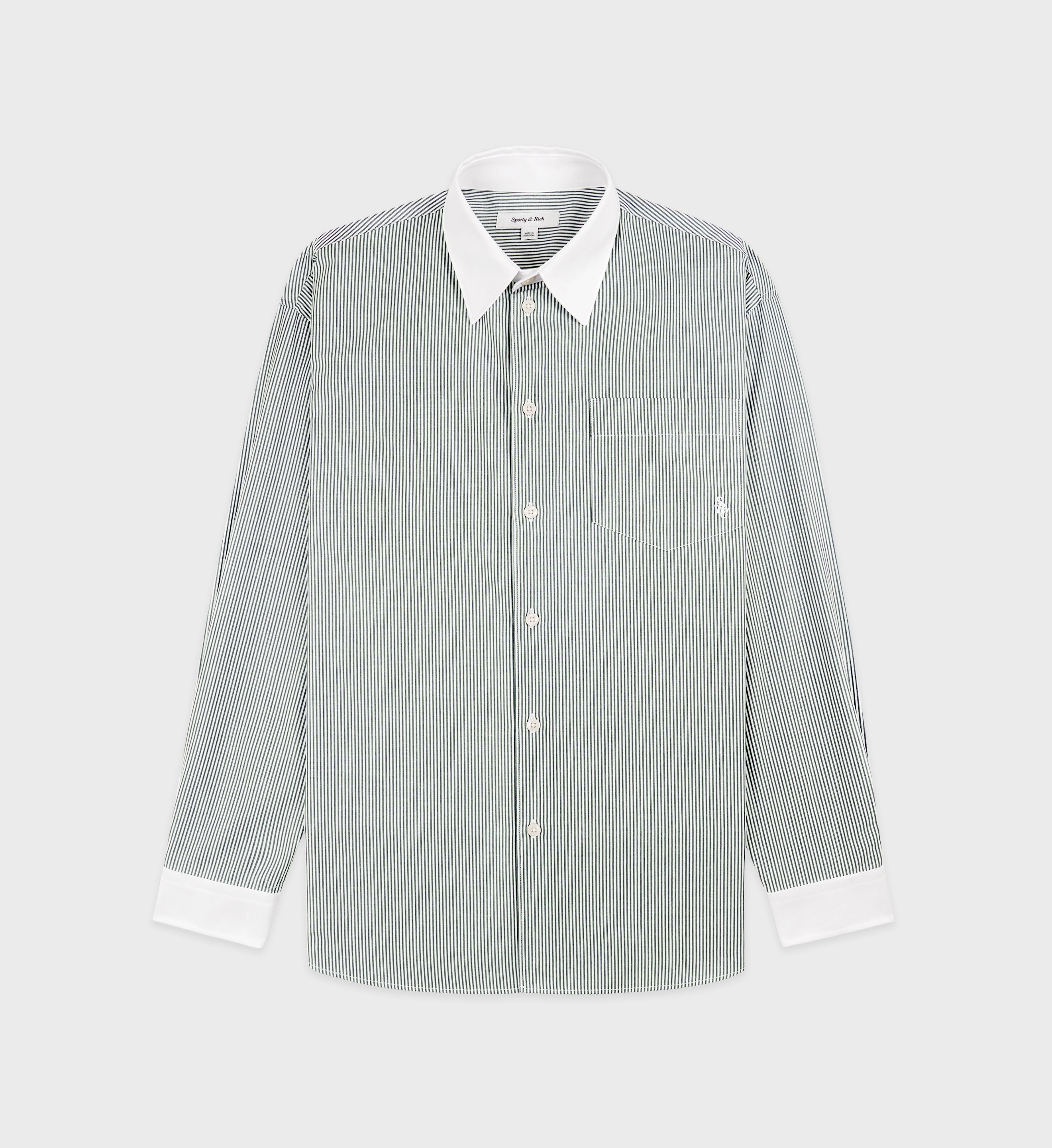 OVERSIZED SHIRT IN FOREST STRIPED