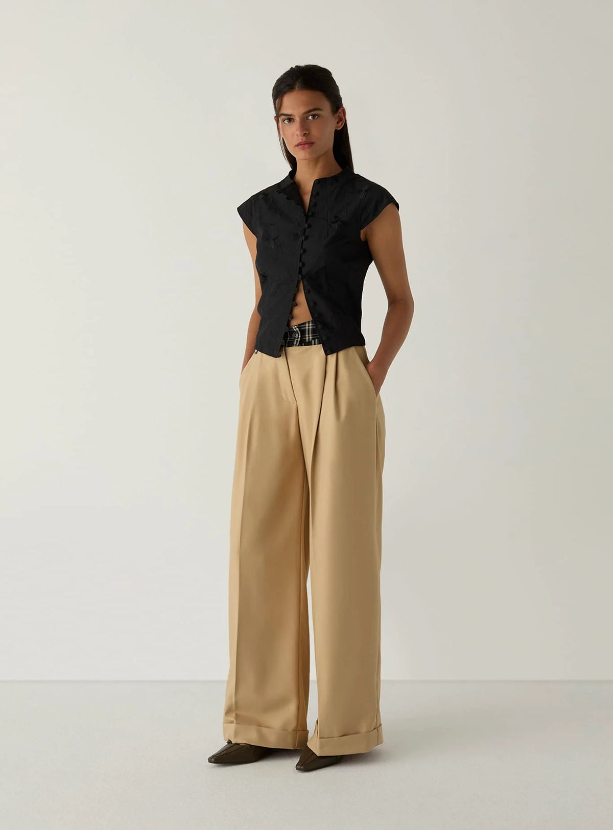 SMITH SAND TAILORED PANTS