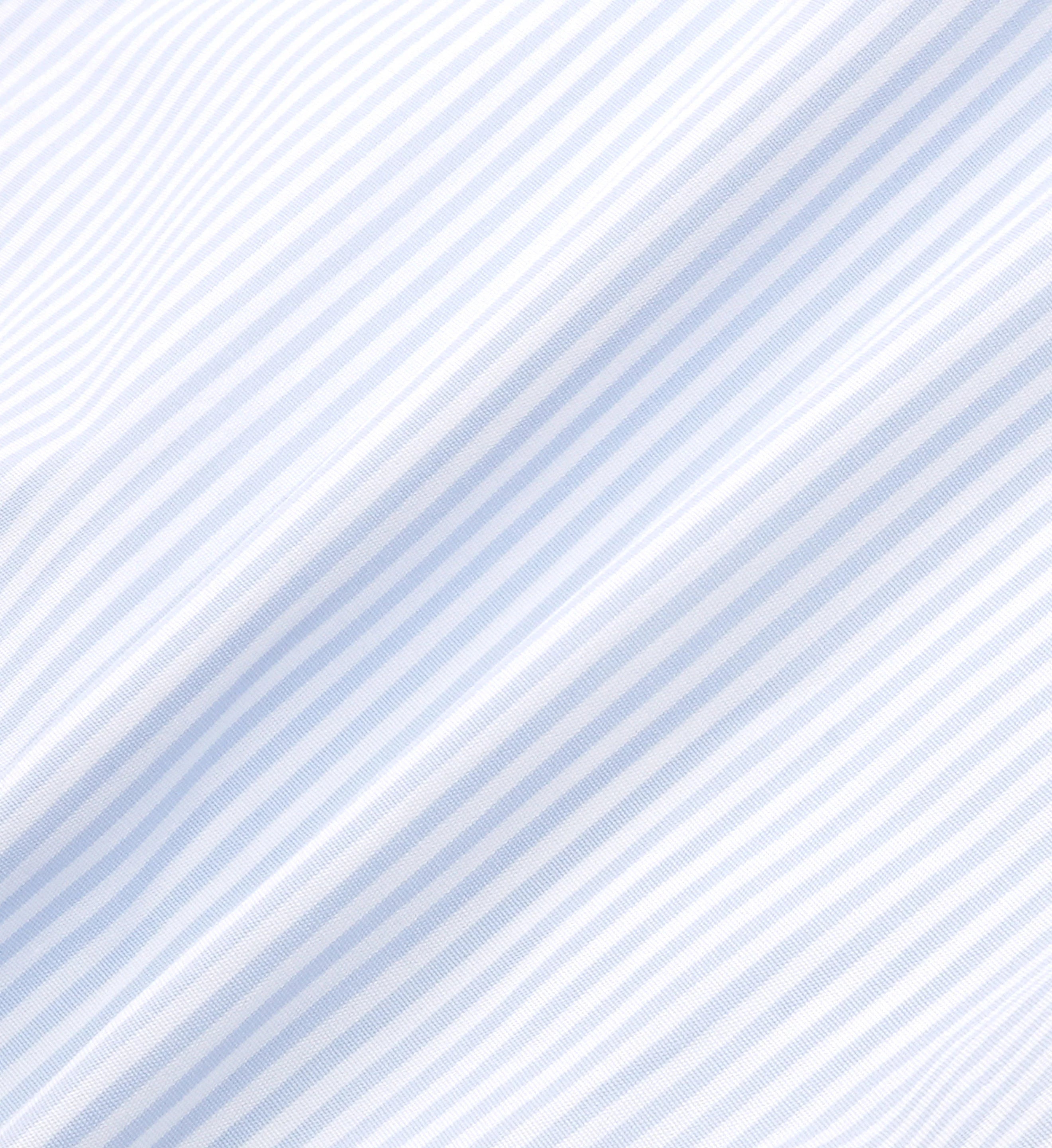 SRC EMBROIDERED CROPPED SHIRT WHITE/LIGHT BLUE STRIPE/WHITE