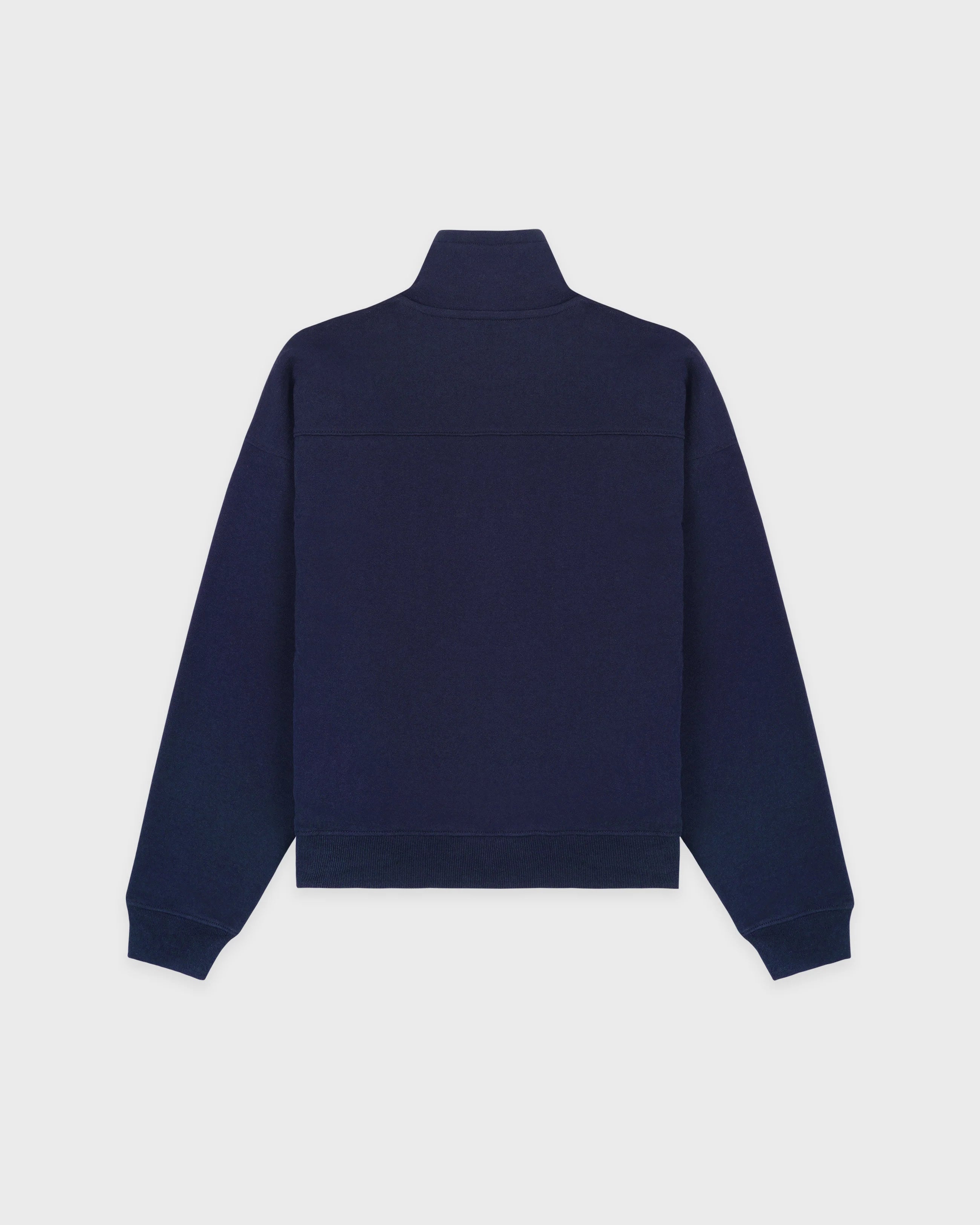 NY CREST EMBROIDERED QUARTER ZIP -NAVY
