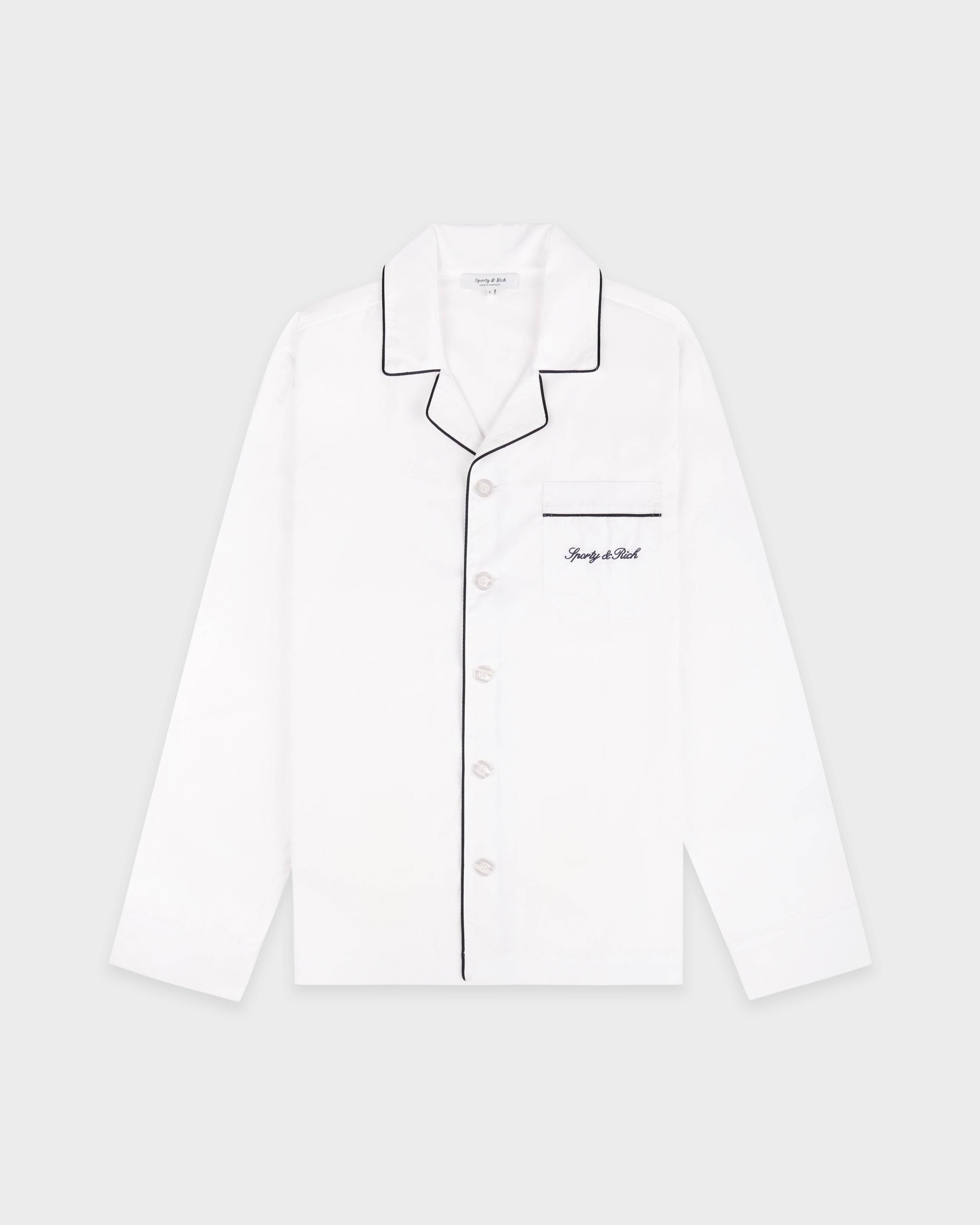 SIGNATURE NY PYJAMA SHIRT WHITE