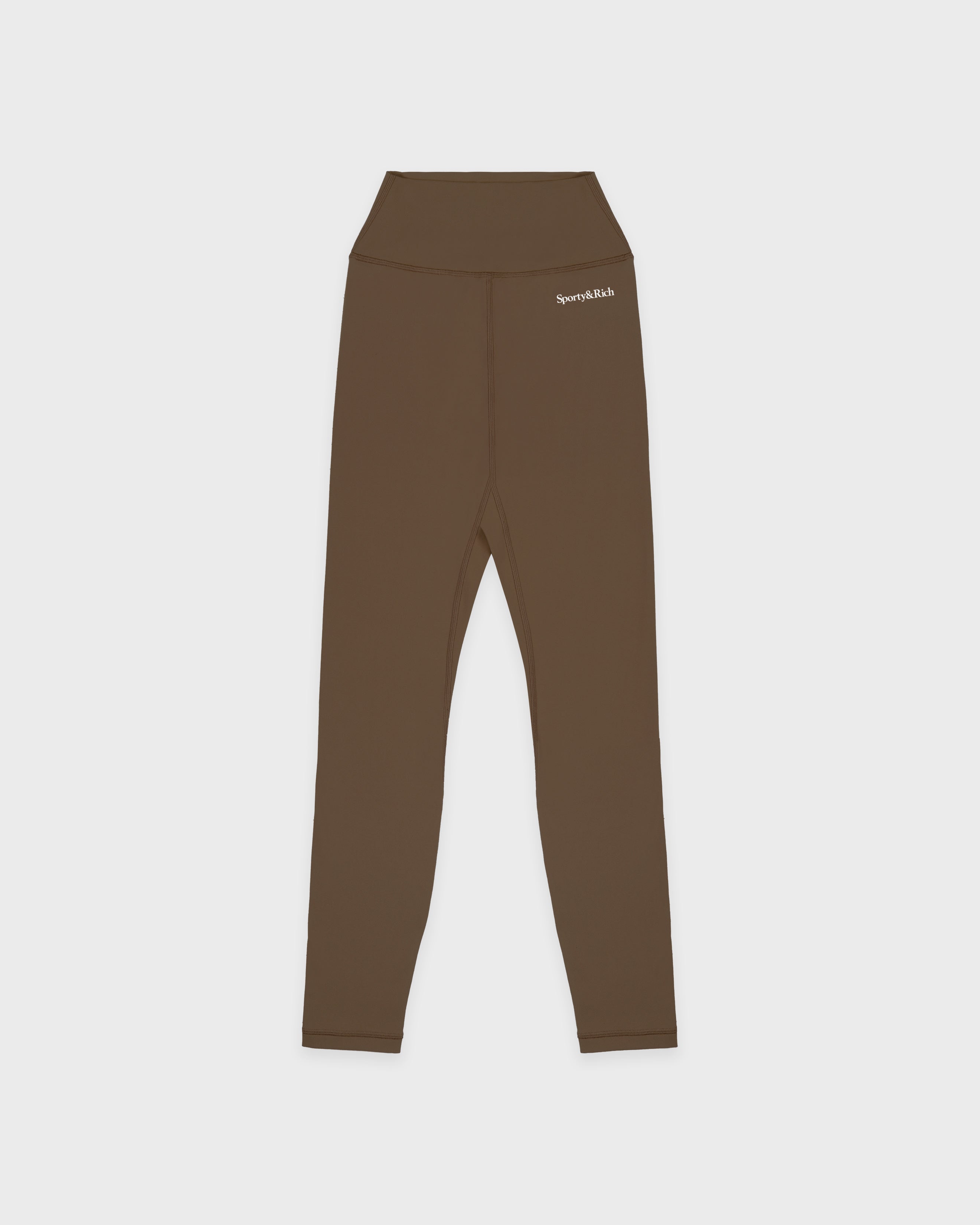 SERIF LOGO LEGGING - SAND/WHITE
