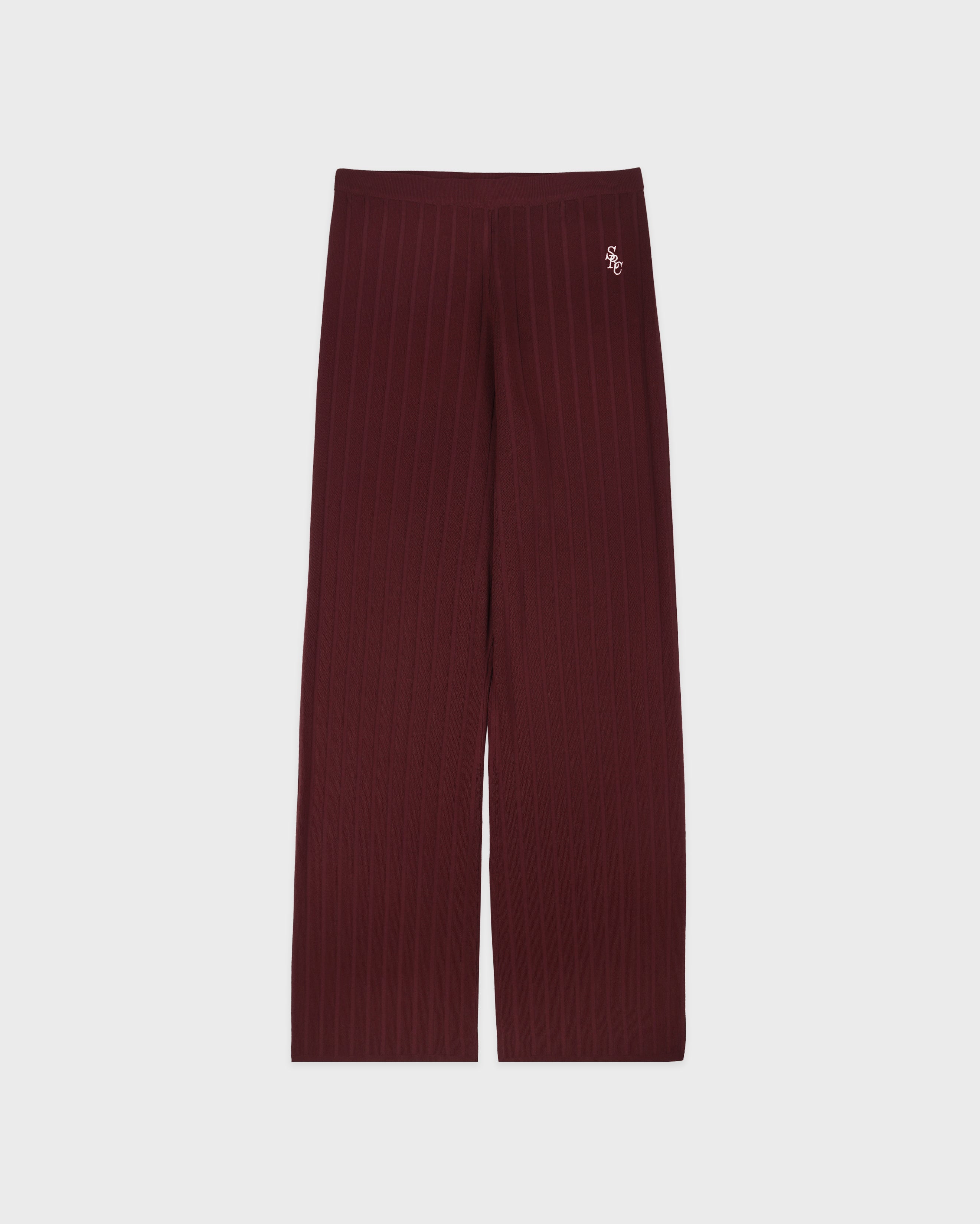 SRC RIBBED TROUSERS - BORDEAUX