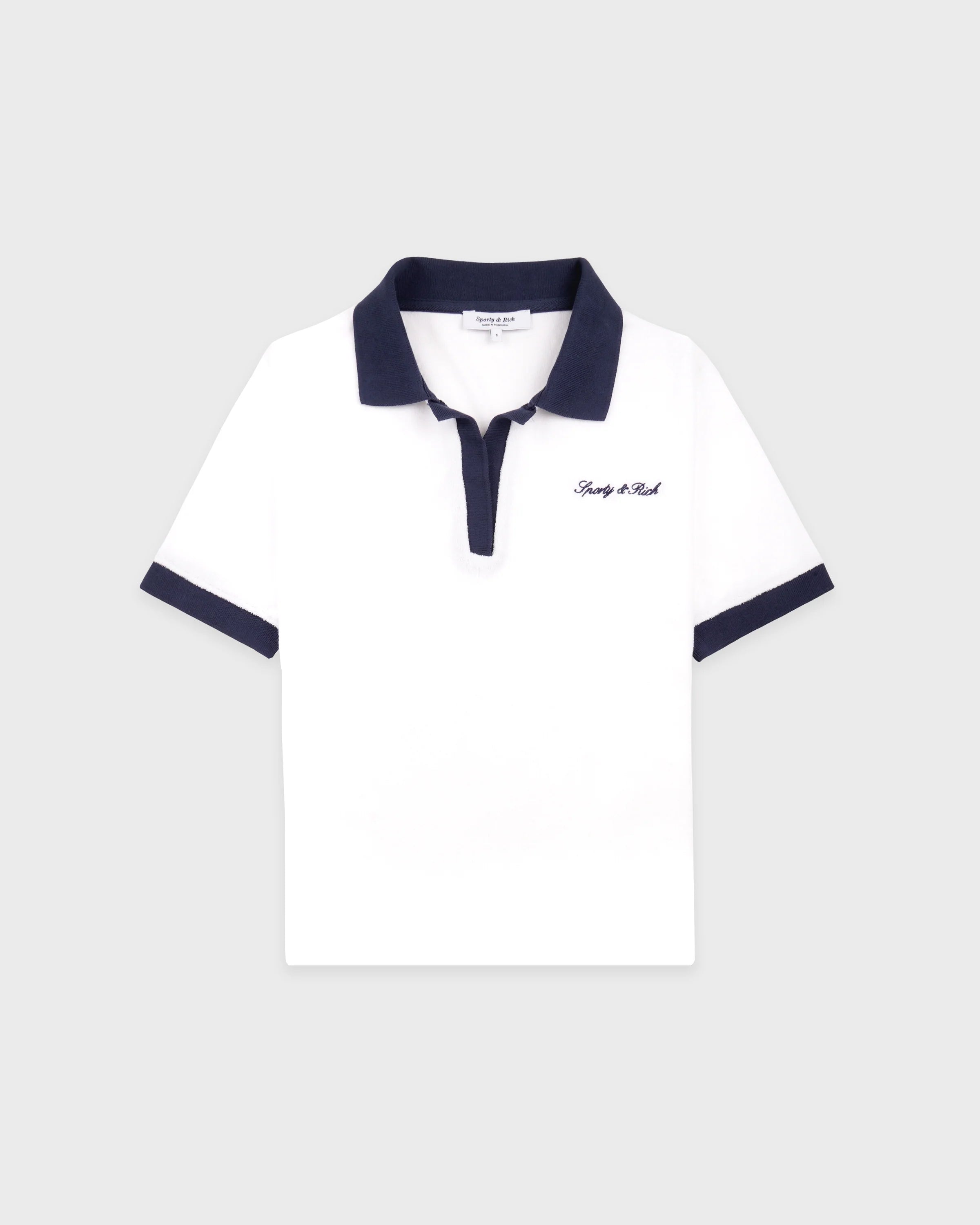 SIGNATURE LOGO TERRY POLO WHITE