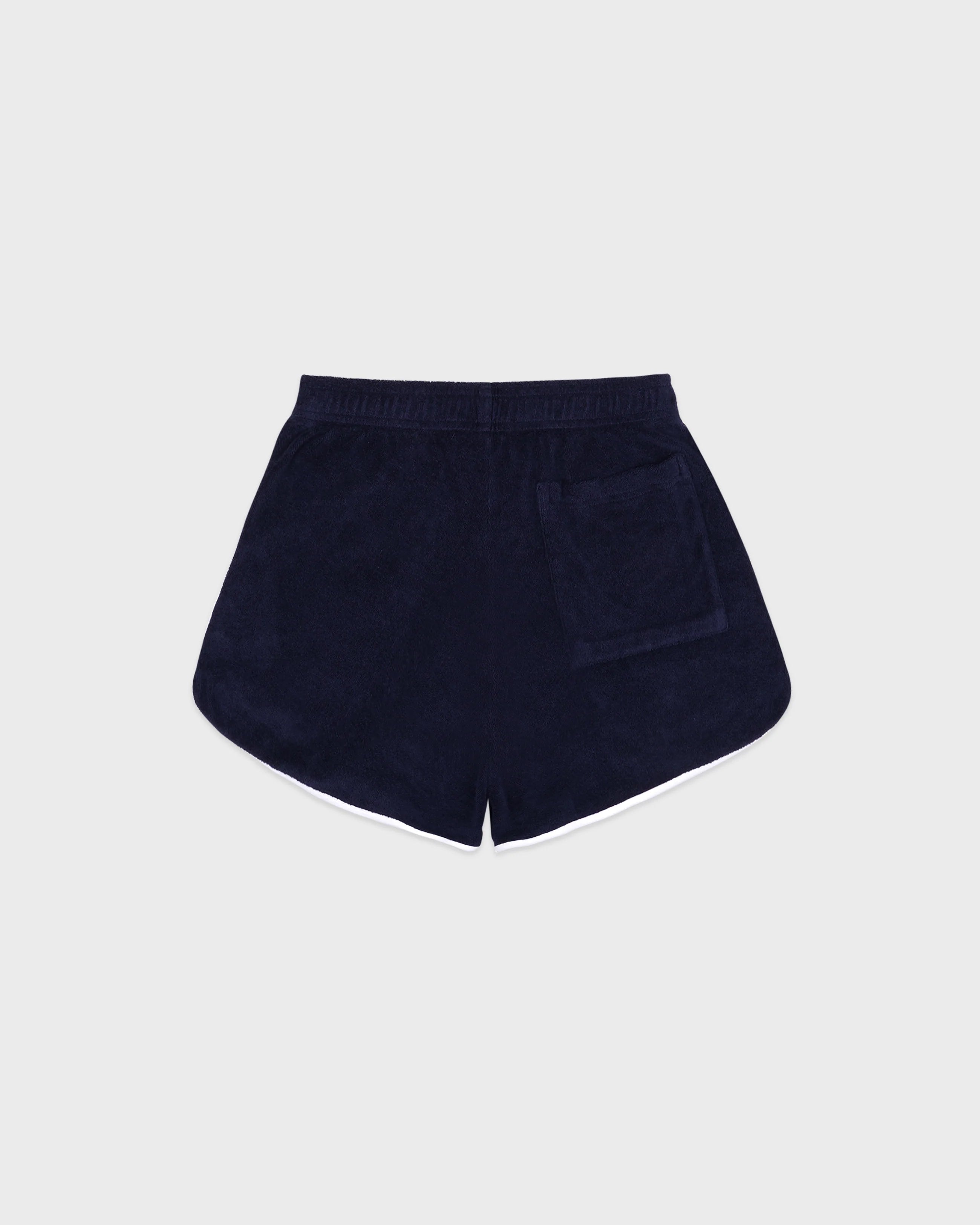 SIGNATURE LOGO TERRY SHORT DARK NAVY/WHITE
