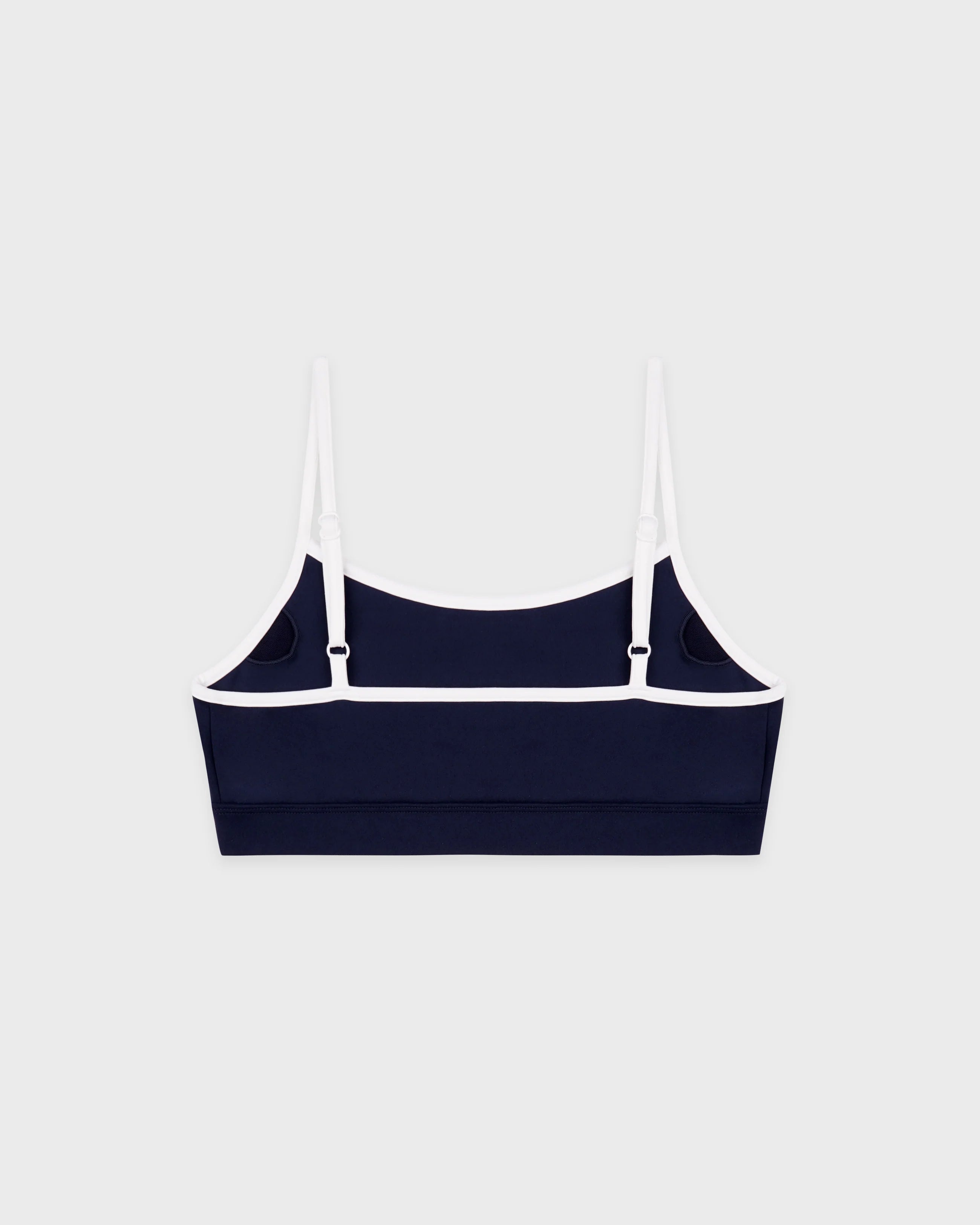 SIGNATURE LOGO ATHLETIC BRA IN DARK NAVY/WHITE