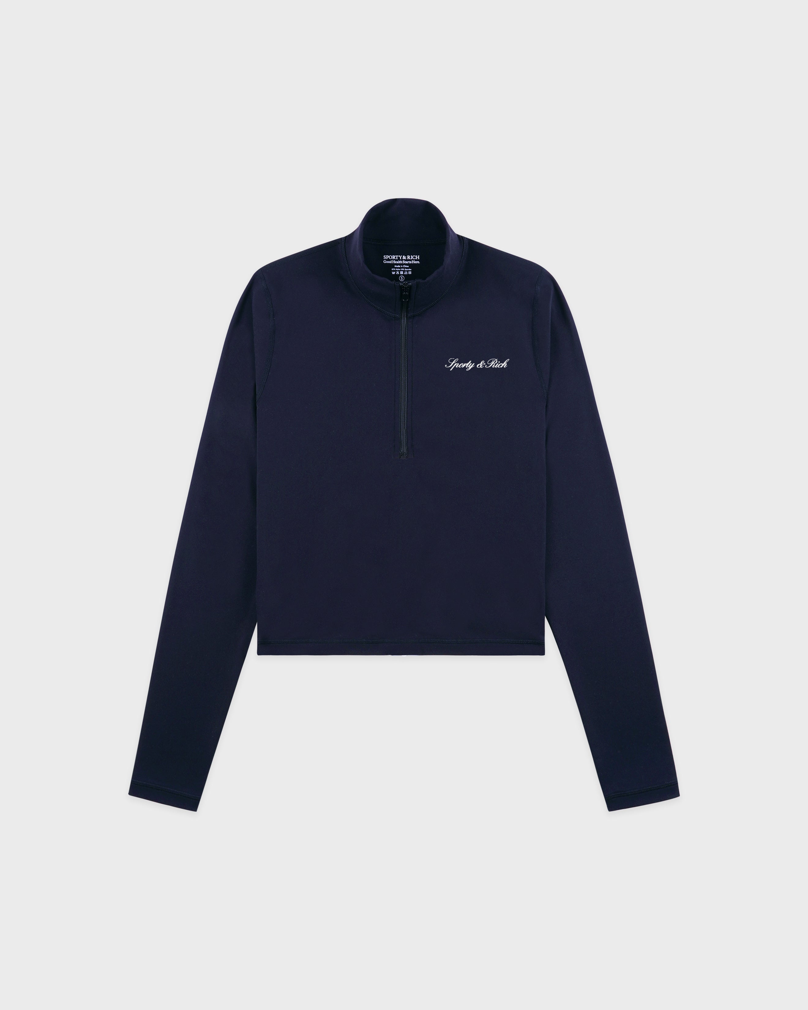 SIGNATURE LOGO SPORTS QUARTER ZIP - DARK NAVY