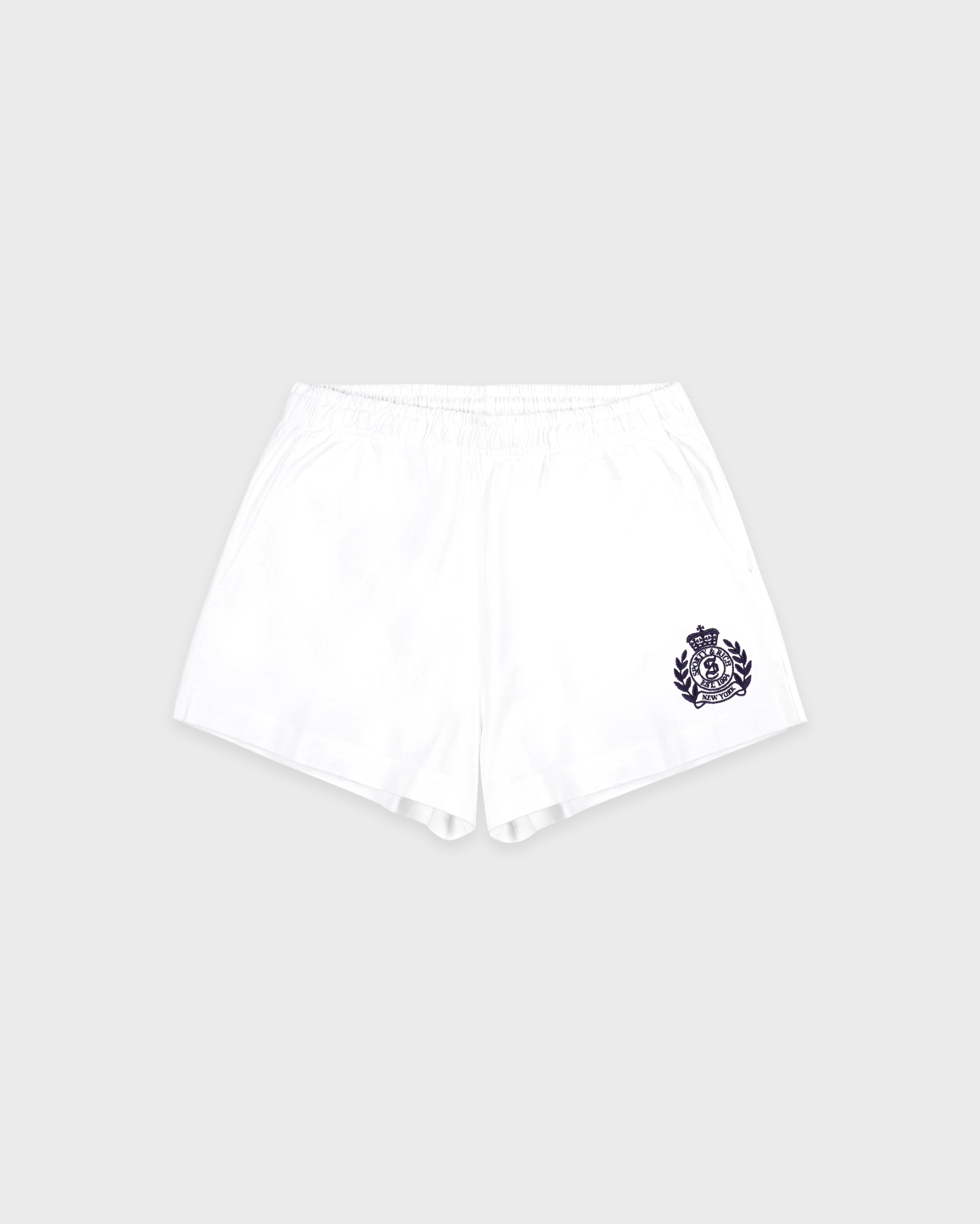 NY CREST EMBROIDERED DISCO SHORT